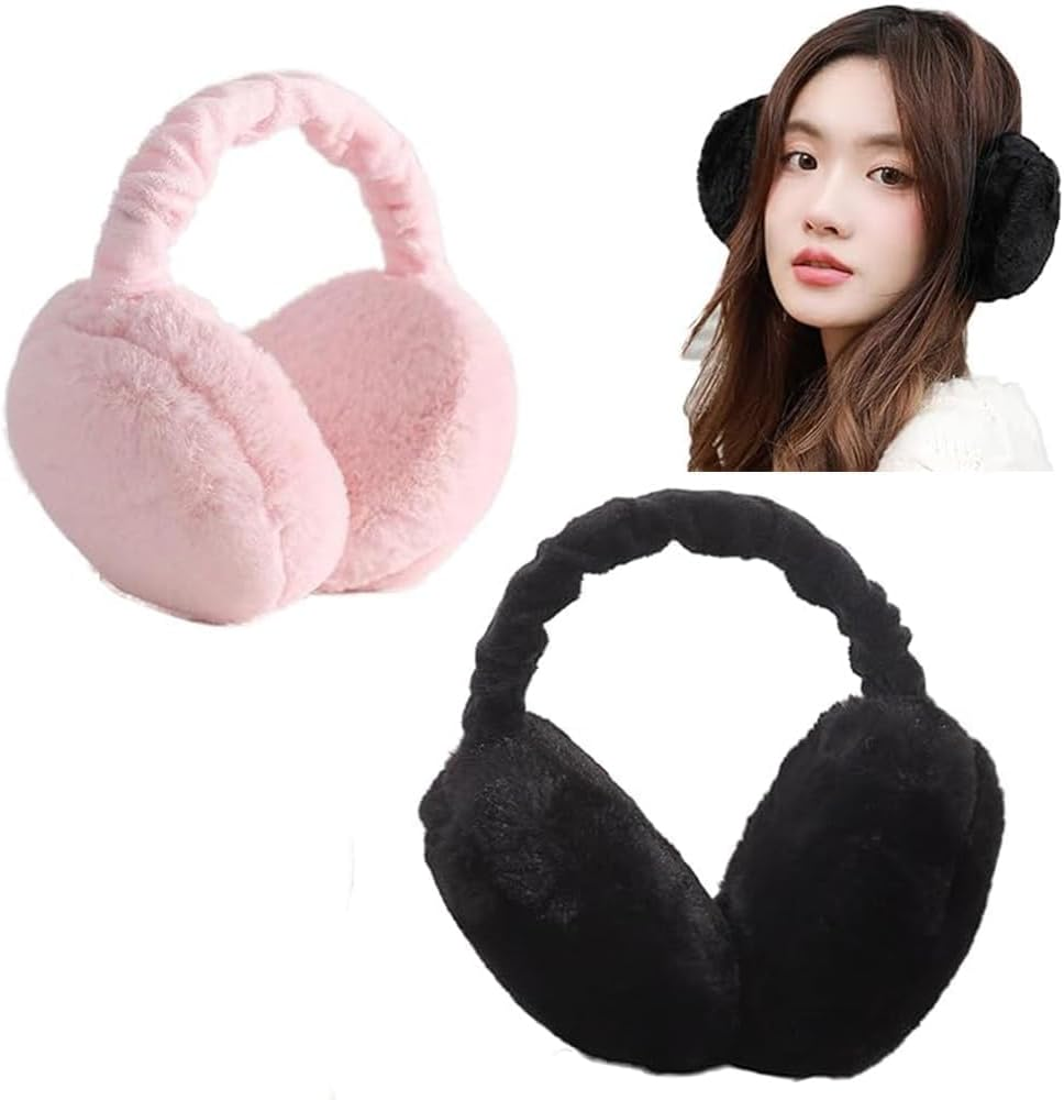 Earmuffs Women Fluffy Ear Muff Ear Warmers Winter Warm Plush Earmuff Foldable Unisex