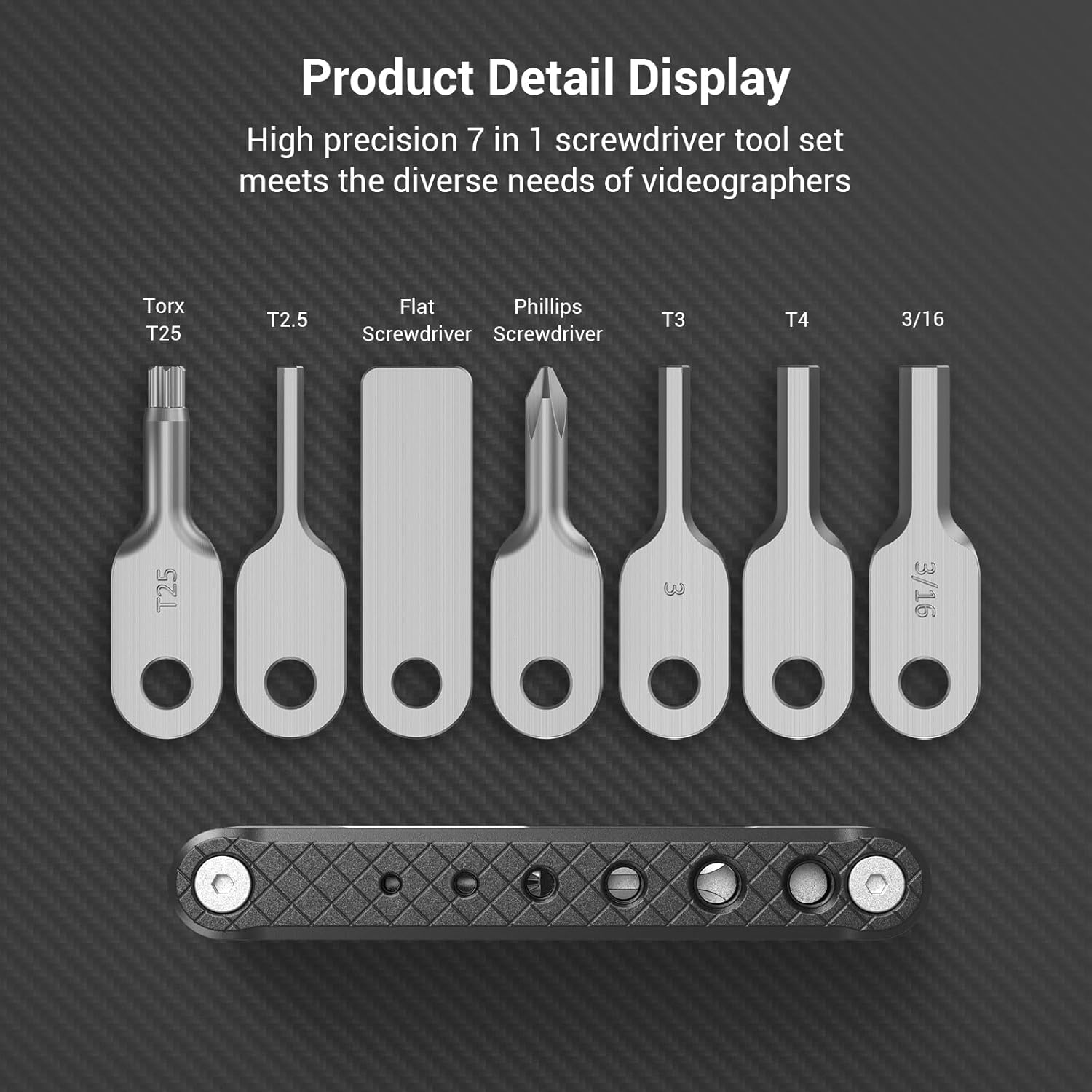 SMALLRIG Folding Tool Set with Screwdrivers and Hex Key Wrenches, Seven Functional Tools Included - 4681 image number 6