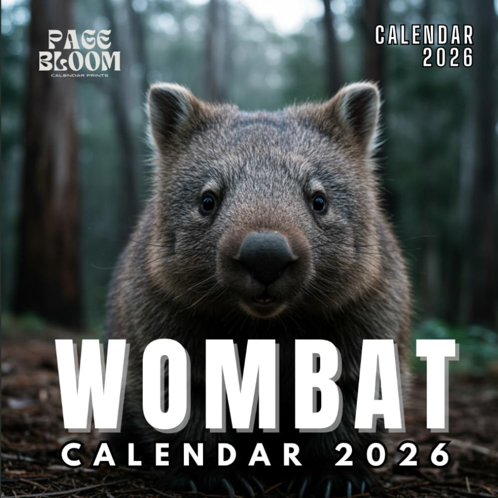 Wombats 2026 Calendar: a Year of Cuteness & Fluffy Faces