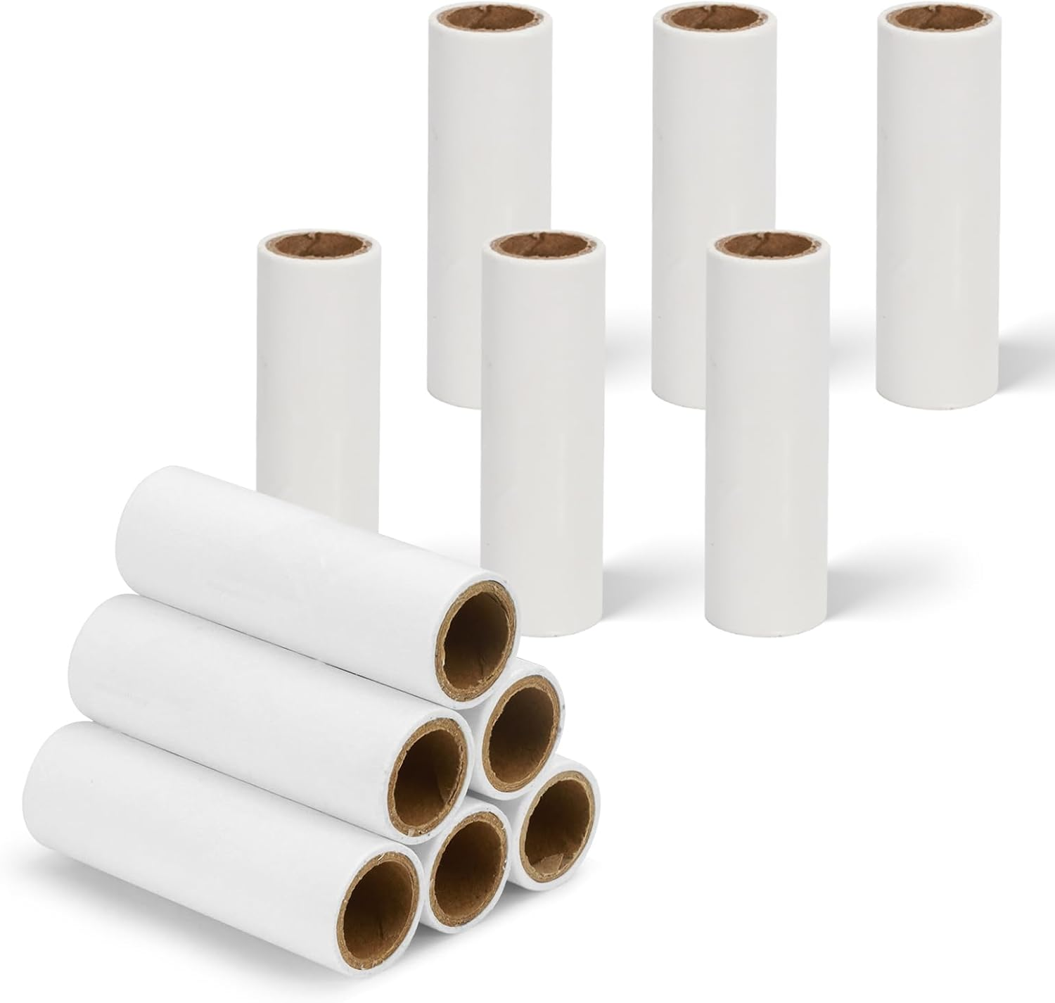 LELE LIFE Mini Lint Roller, Travel Lint Roller for Clothes, Extra Sticky Small Portable with Cover, Cat Hair Remover with 5 Refills, White Lint Roller, Pack of 2