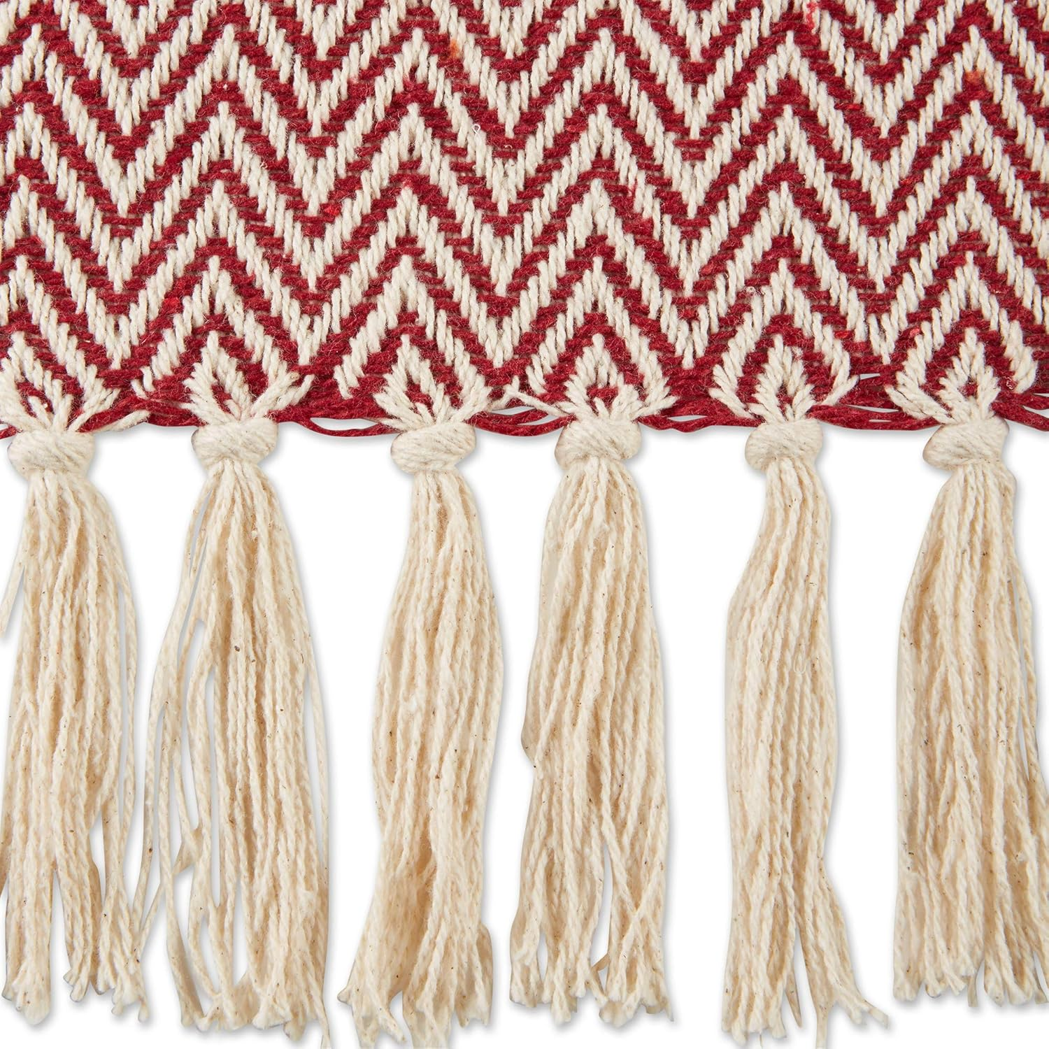 DII Chevron Throw Collection Handloomed Cotton, 50X60, Barn Red image number 1