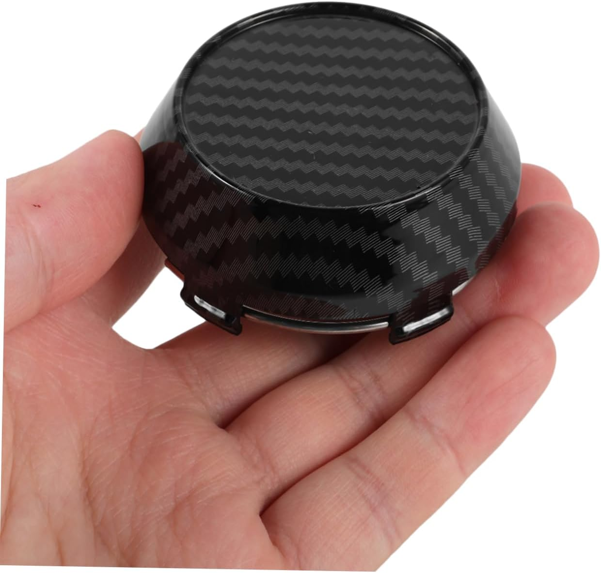 BESTOYARD 4Pcs Carbon Fiber Hubcaps Wheel Caps Center for Car Wheel Center Cover Raised Design for Enhanced Visual Appeal Vehicles