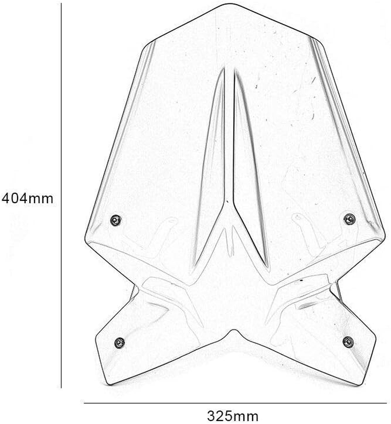 Lorababer for Duke125 Duke390 Motorcycle Motorbike Motorcycle Touring Racing Windscreen Windshield Screen Wind Deflector with Mounting Bracket for Duke 125 390 2017-2021 2018 2019 2020 (Light Smoke) image number 1