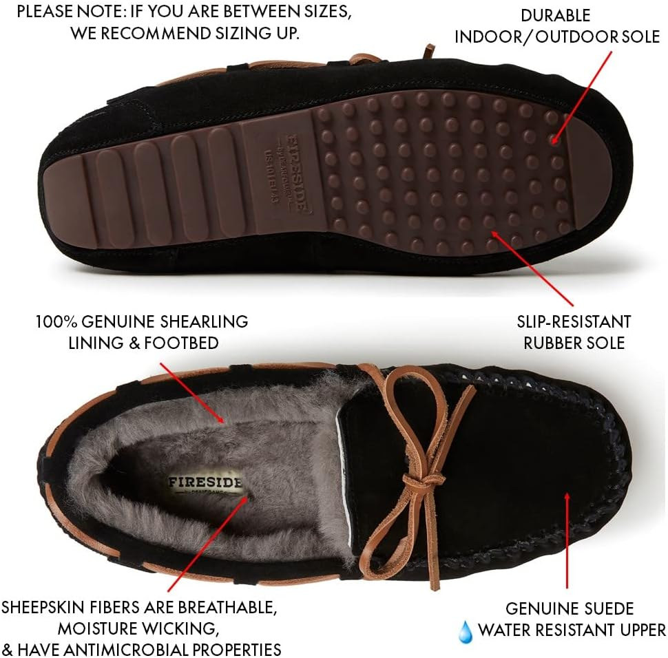 Fireside by Dearfoams Men'S Moccasin Slipper image number 2