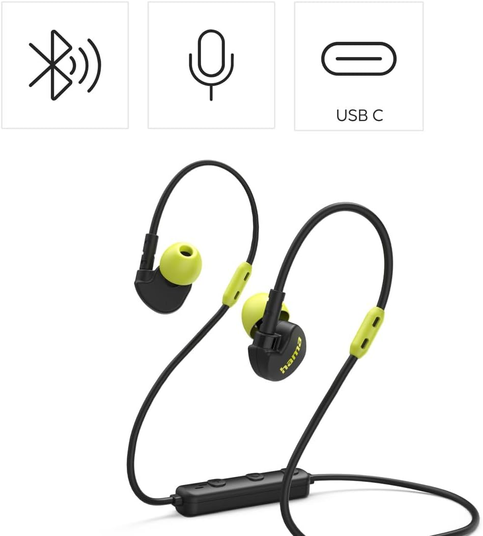 Hama, Freedom Athletics III Bluetooth Headphones, In-Ear, Microphone, Black image number 5