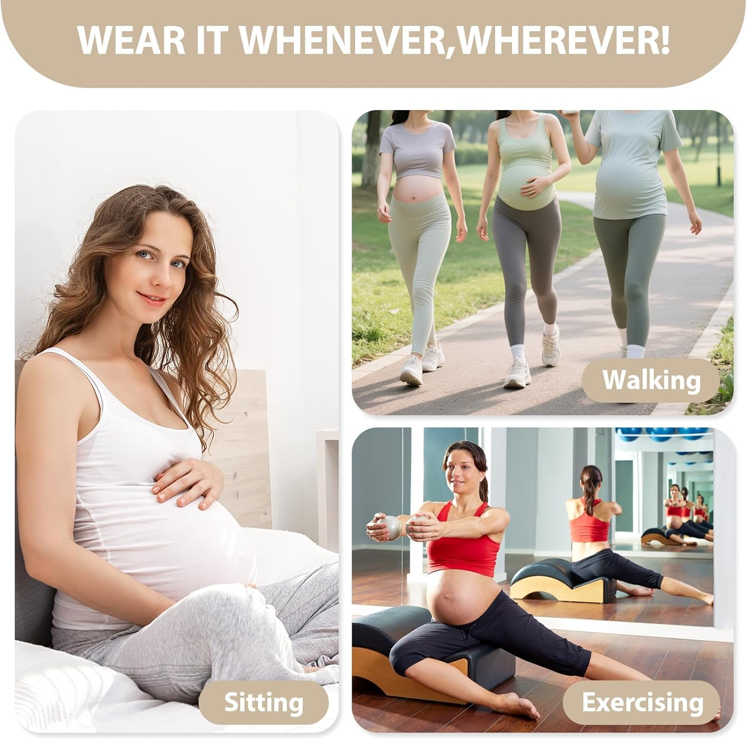 Maternity Belly Support Band, Breathable Mesh, Gentle Compression, Ultra Soft, Pain Relief- Pregnancy Must Haves image number 1