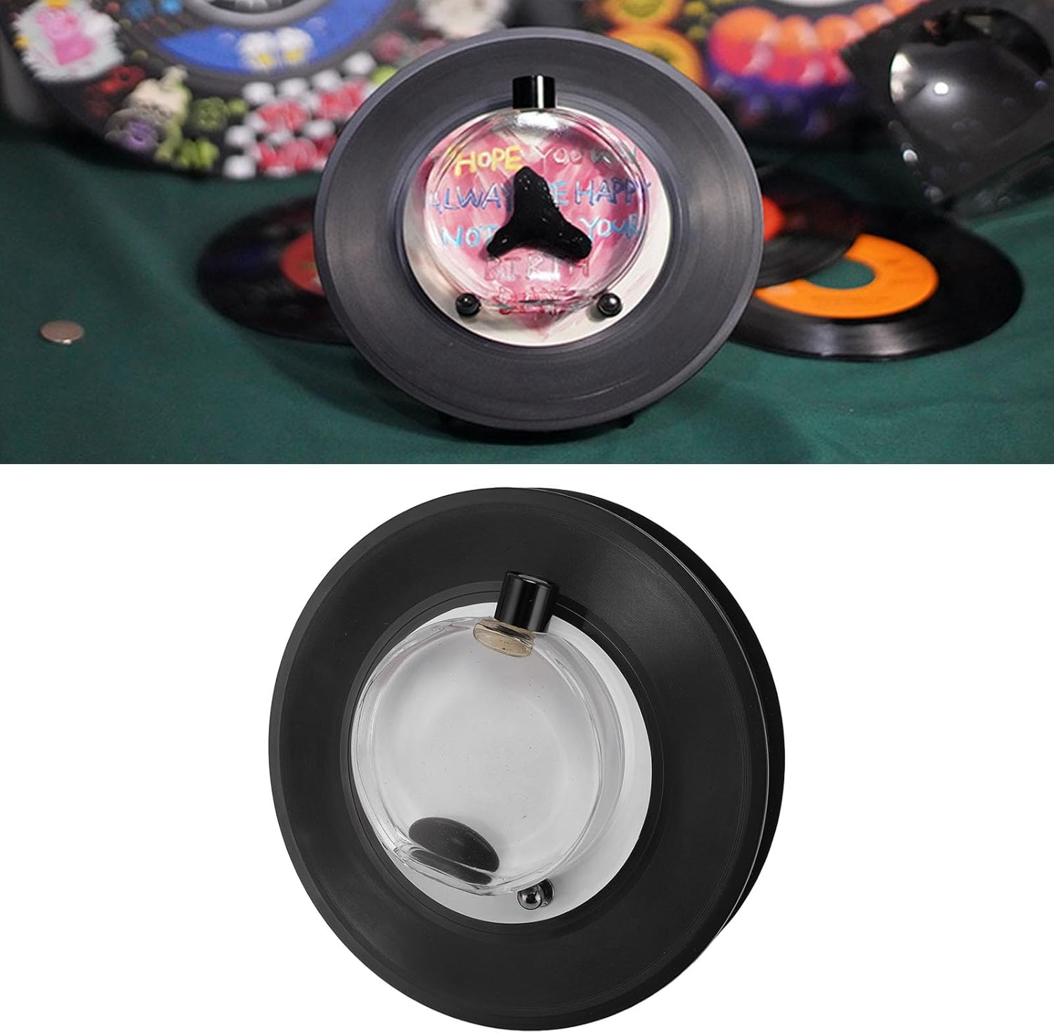 Dancing Ferrofluid Music Visualizer, Ferrofluid Speaker Music Mate with 12 Colored Pens, Dancing Ferrofluid with Music Rhythm, Ferrofluid Display Desk Toy for Table, Office, image number 1