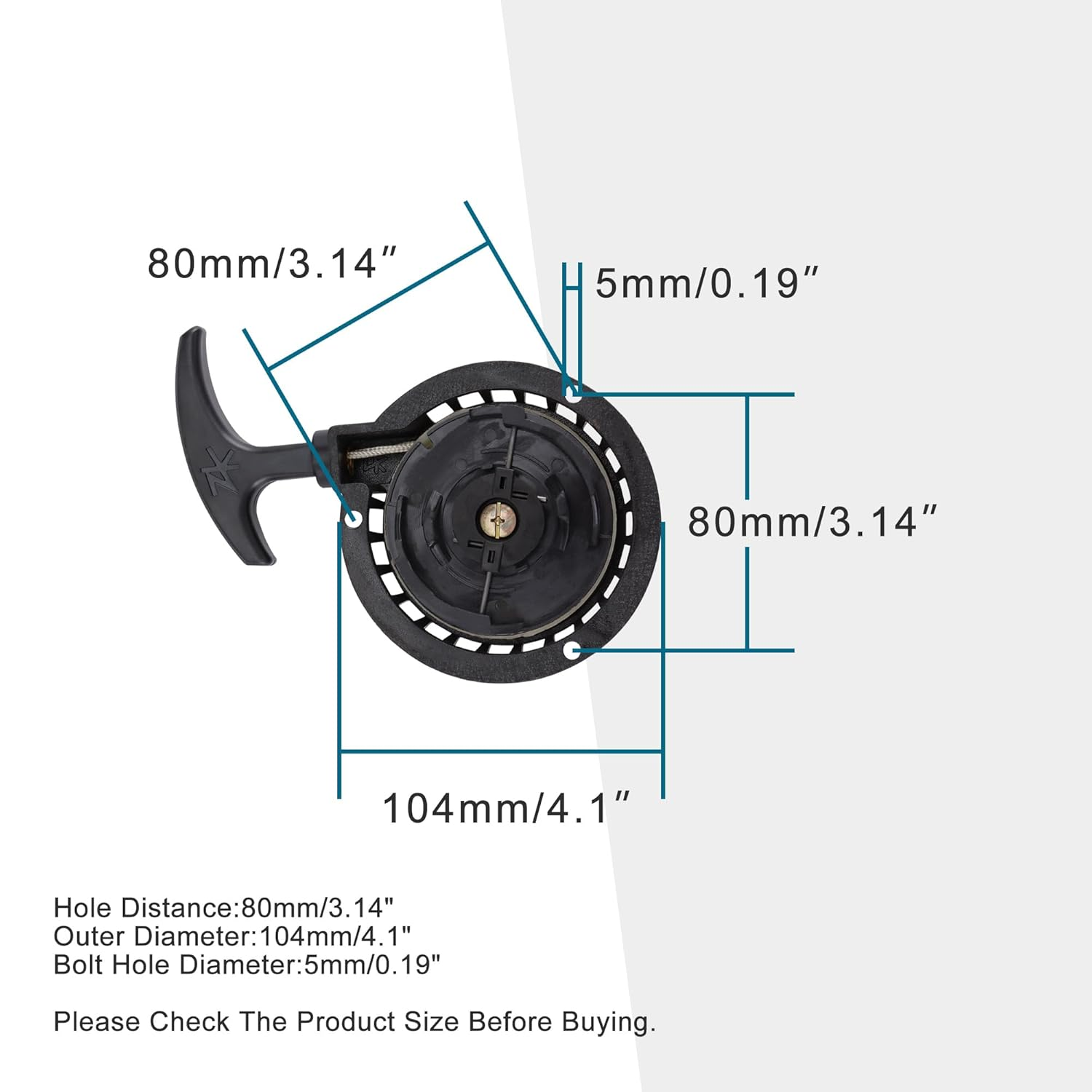 GOOFIT Pull Start Recoil Starter for 43Cc 49Cc 50Cc Mini Pocket Bike ATV Dirt Bike Gas Scooter
