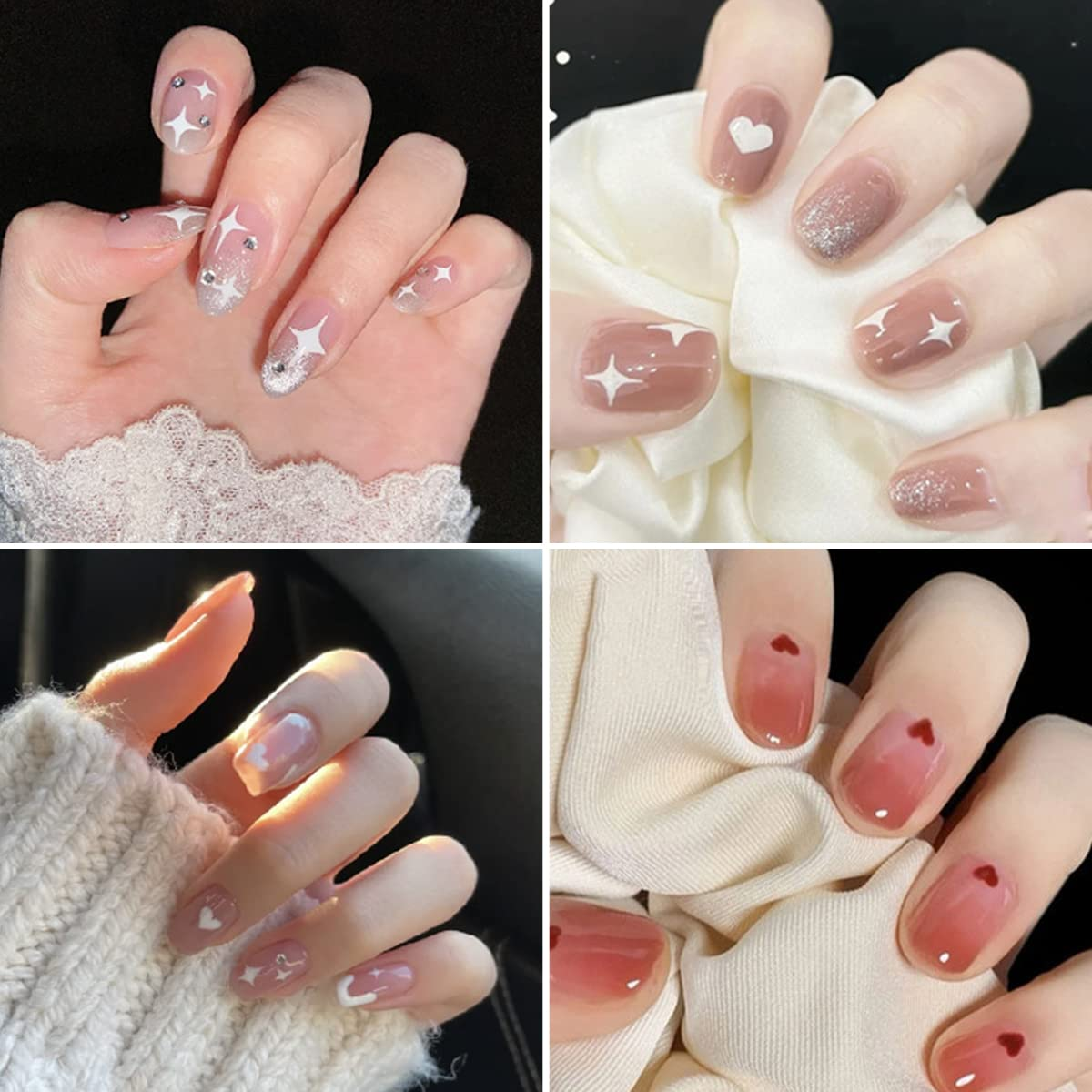 LIONVISON 50 Sheets Nail Adhesive Tabs - 1200 Pcs Double-Side Nail Glue Sticker, Waterproof Breathable Jelly Gel Nail Tape Glue Stickers for False Nails Tips (50 Sheet)