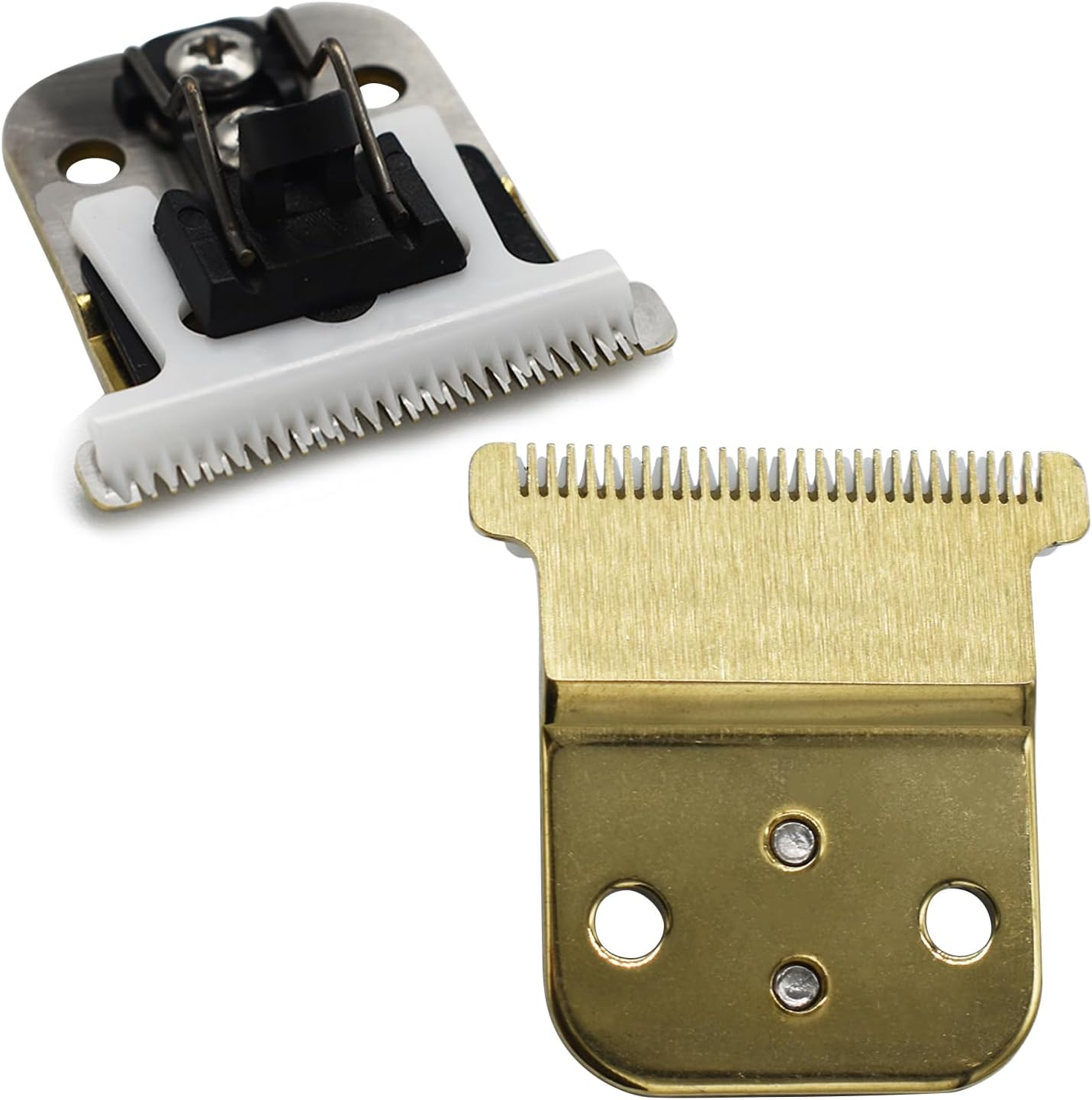 Professional Hair Trimmer T-Shaped Replacement Blades Set #32105, Compatible with Andis Slimline Pro Li Hair Trimmer D7#32655 D8#32400 (Gold)