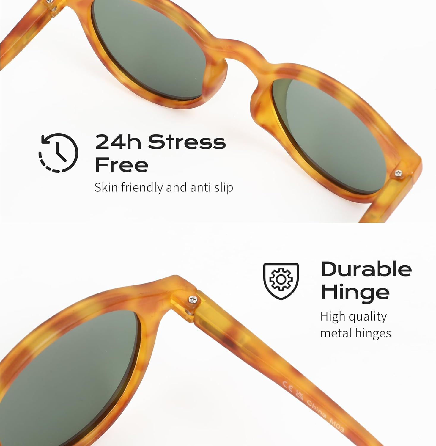 ZENOTTIC Polarized round Sunglasses, Stylish Small Sunglasses for Men and Women Retro Classic, Multi-Style Selection