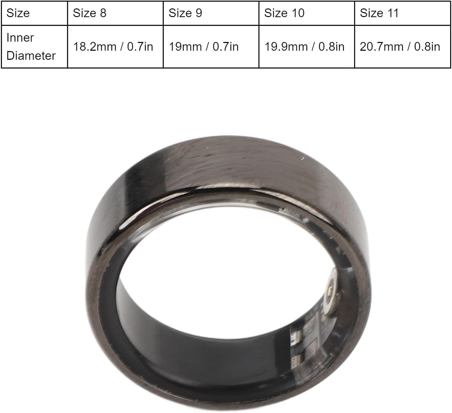 Fitness Smart Ring, Smart Ring Health Tracker, Fitness Sleep Tracker Smart Ring, IP68 Waterproof Bluetooth Fitness Tracker Rings, Intelligent Depression Emotion Monitoring (Black) image number 4