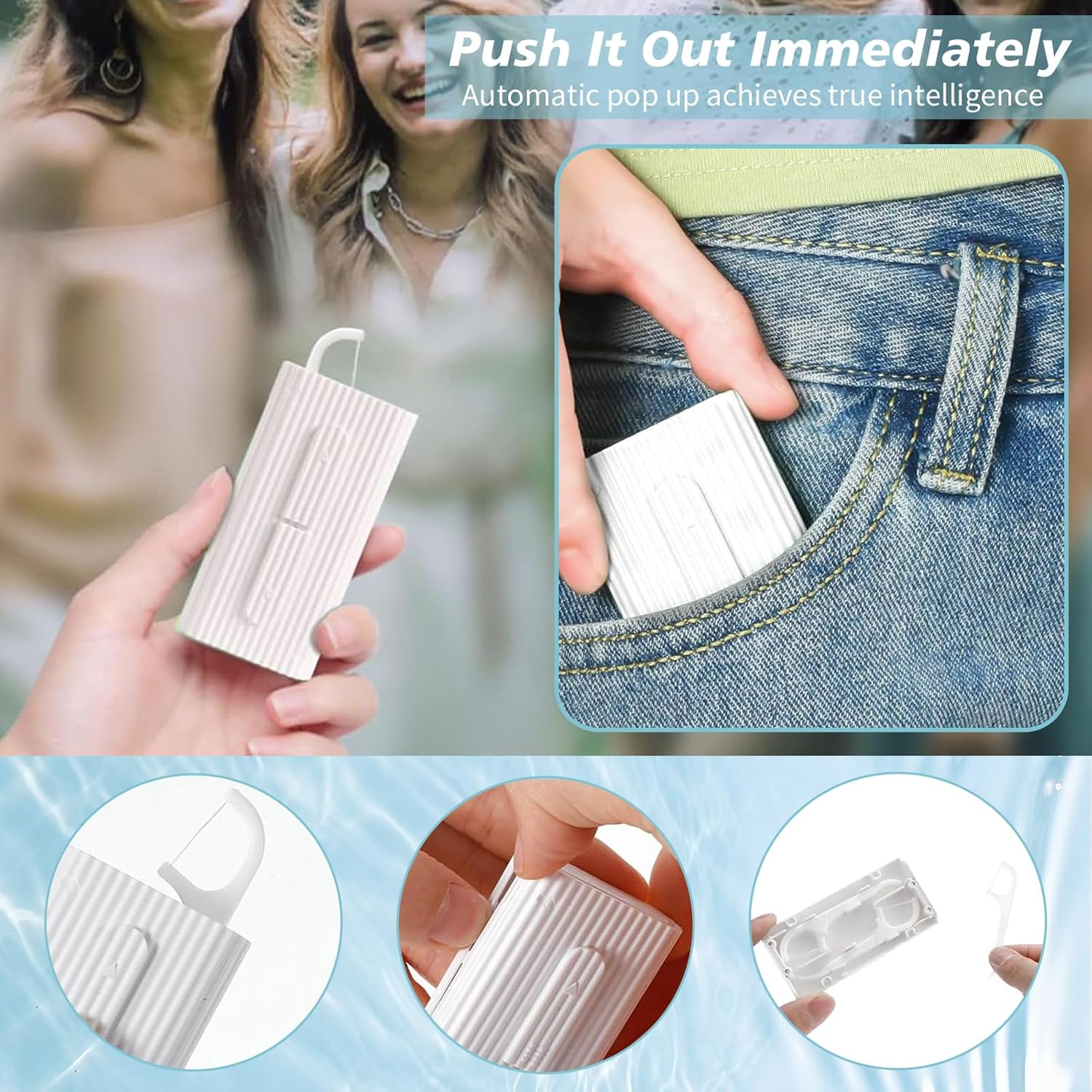 6 Pcs Dental Floss Portable Cases with 276 Floss Sticks, Teeth Cleaning Flossers Picks for Women & Men, Travel Dental Floss Organizer, Toothpicks for Home, Office, On-The-Go Oral Care (6+276) image number 5