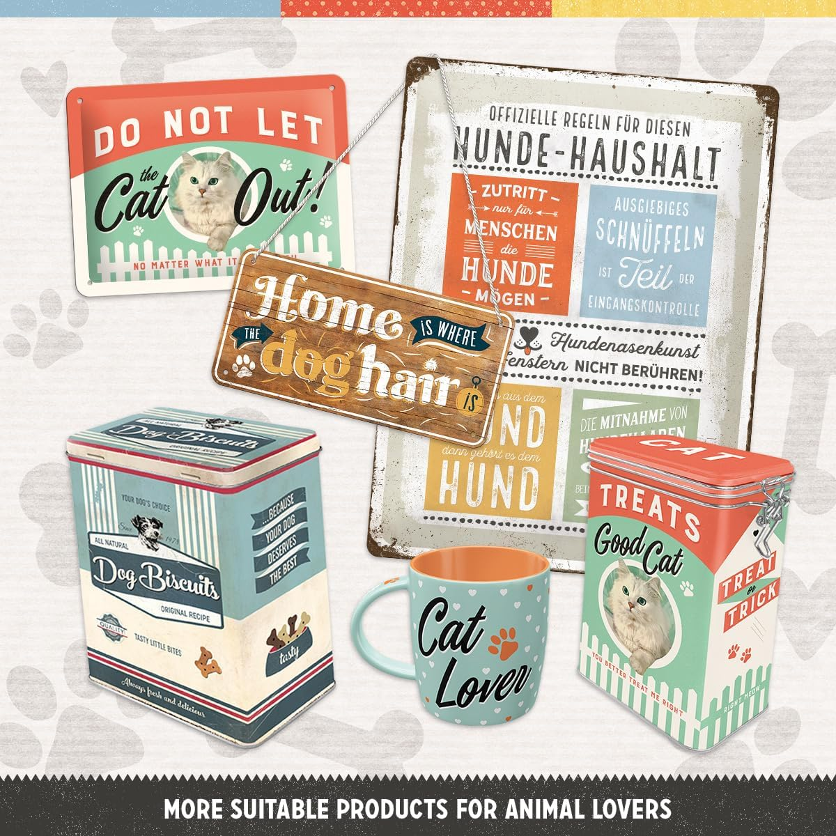 Nostalgic-Art Cats & Coffee-Gift Idea for Cat Owners, Large Coffee Tin with Flavour Lid, Vintage Design, 1.3 L image number 5