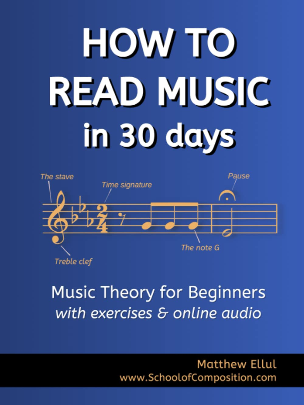 How to Read Music in 30 Days: Music Theory for Beginners - with Exercises & Online Audio: 1 image number 1