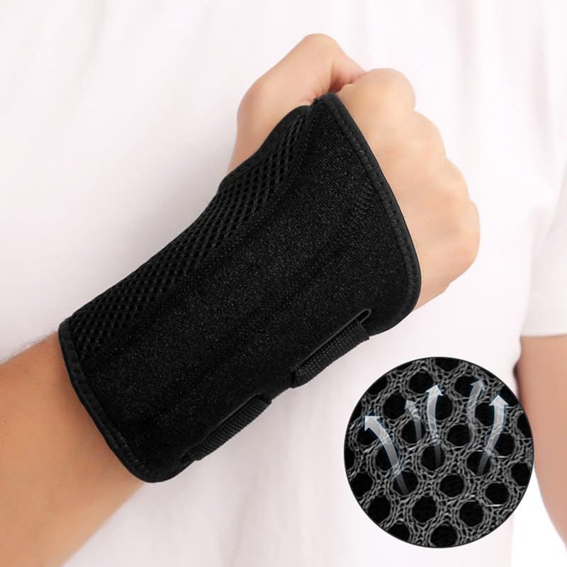 AIMALL Carpal Tunnel Wrist Brace Night Sleep Wrist Support Splint for Pain Relief, Ergonomic Wrist Stabilizer for Men & Women image number 2