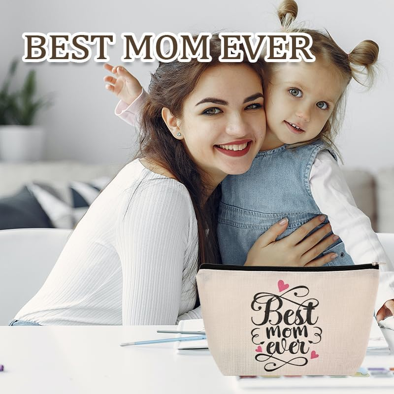 Makeup Bag for Mom Mommy Gifts for Women Mothers Day Birthday Gifts - Beige-Aunt image number 2