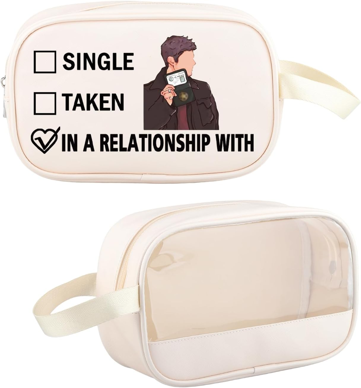 G2TUP Jensen a Inspired Gift Dating Jensen a Makeup Bag TV Show Fan Cosmetic Bag Supernatural Lover Merch, Jensen a HS