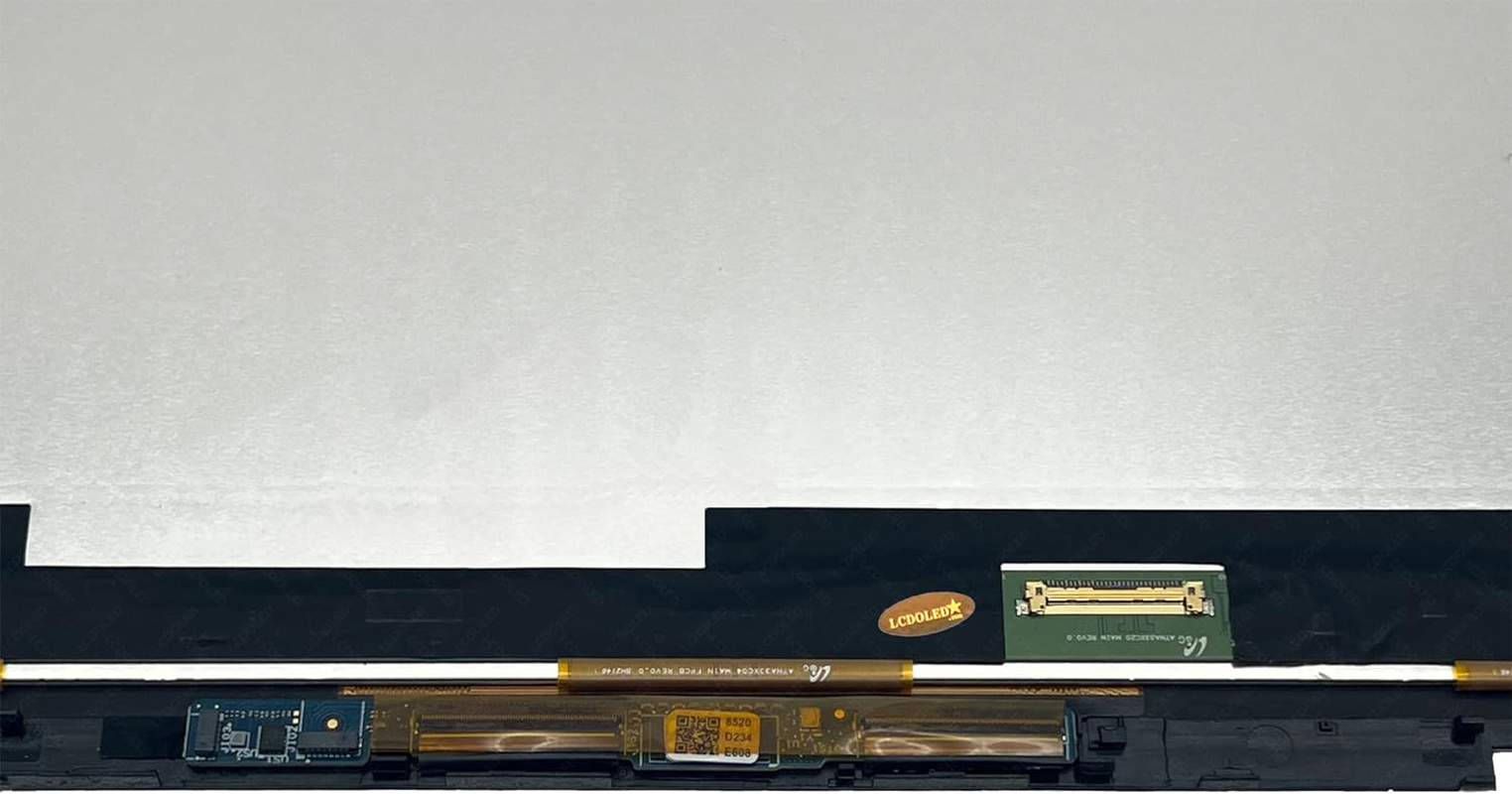 LCDOLED Replacement for HP Envy X360 13M-Bd0Xxx 13M-Bd1Xxx 13-Bd0Xxx 13-Bd1Xxx 13-Bd0000 13-Bd1000 13.3 Inches FHD IPS LCD Display Touch Screen Digitizer Assembly Bezel with Board (Silver-Oled Type)