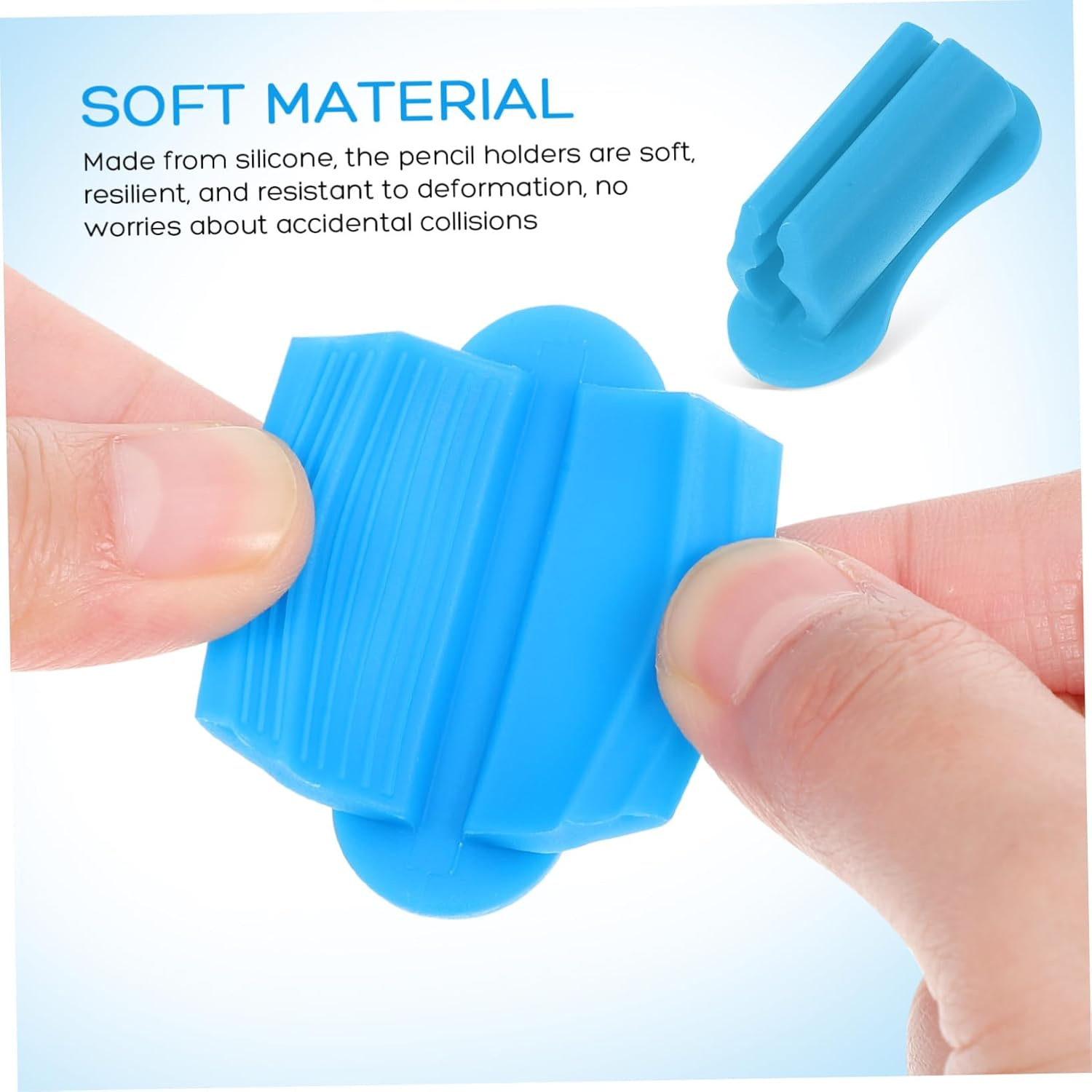 MINAOLULUS 12Pcs Silicone Pen Holder for Desk Self-Adhesive Marker Organizers Strong Adhesion Modern Minimalist Design Compatible Pencils Brushes Stylish Office Accessories image number 3