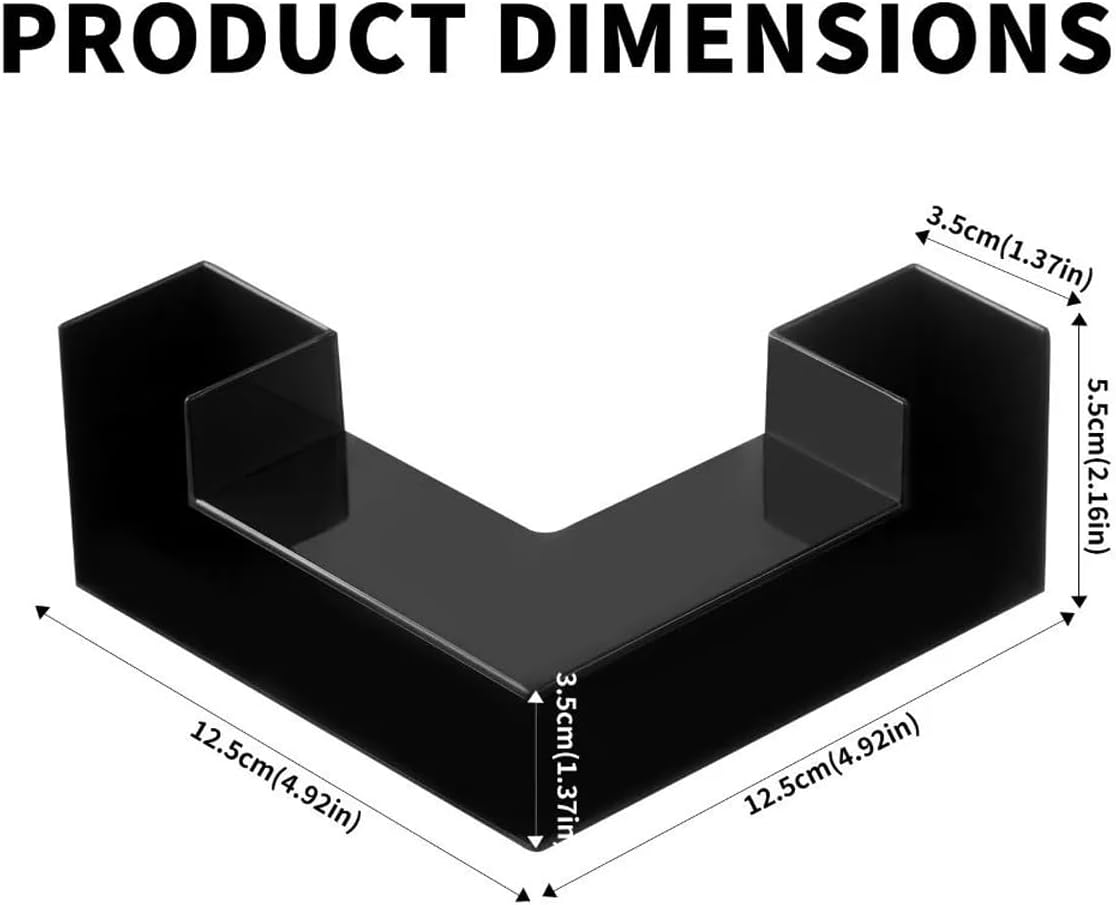 AIMALL Fish Tank Aquarium Underground Tunnel Decoration, 4.92-Inch Black Corner Fit Habitat Enhancer for Fresh and Saltwater Tanks image number 1