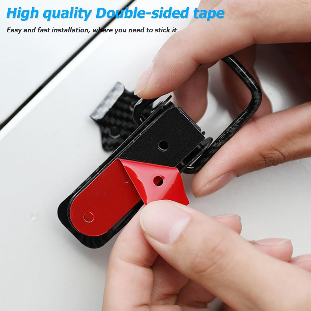 Car Bumper Hook Lock Clips, 2 Pack Universal Toggle Clamp Quick Release Fasteners, Carbon Fiber Security Hook Lock Clips Accessories for Car Truck Bumper, Fender, Trunk, Hatch Lids image number 1