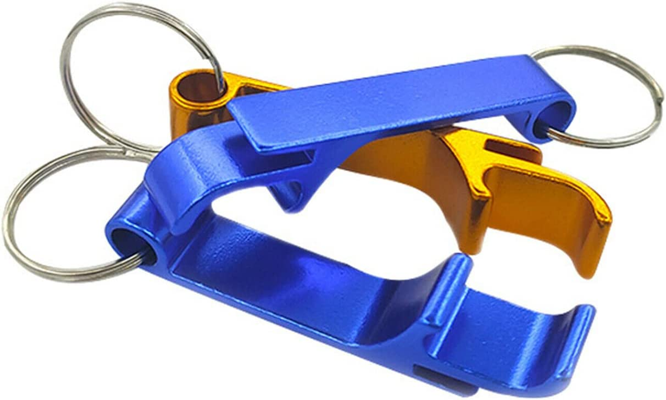 10Pcs Bottle Opener Keyring Metal Beer Bar Tool Keychain Gifts Random Colour image number 3
