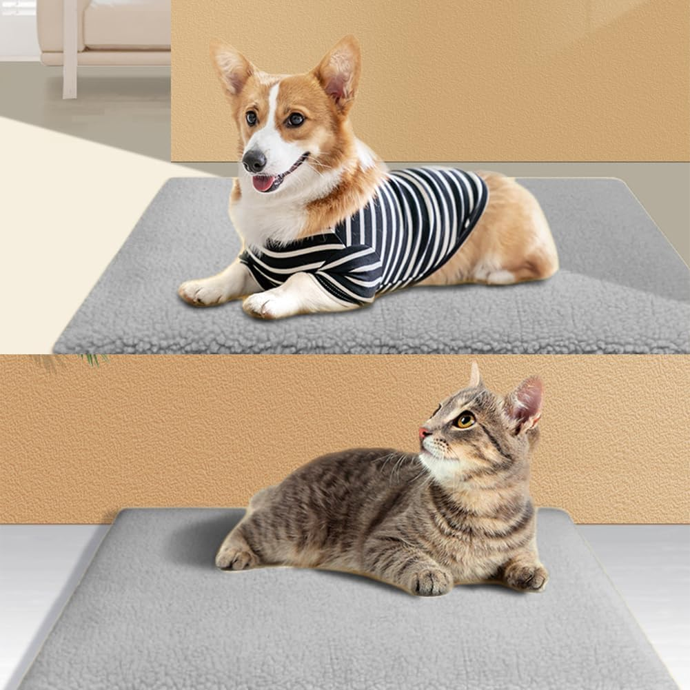 Mikiuly Self-Heating Cat Blanket, Self-Heating Blanket for Cats and Dogs, Heat Blanket for Dogs, Heat Blanket, Electric Blanket for without Electricity, Cat Bed, 60 X 48 Cm, without Electricity image number 3