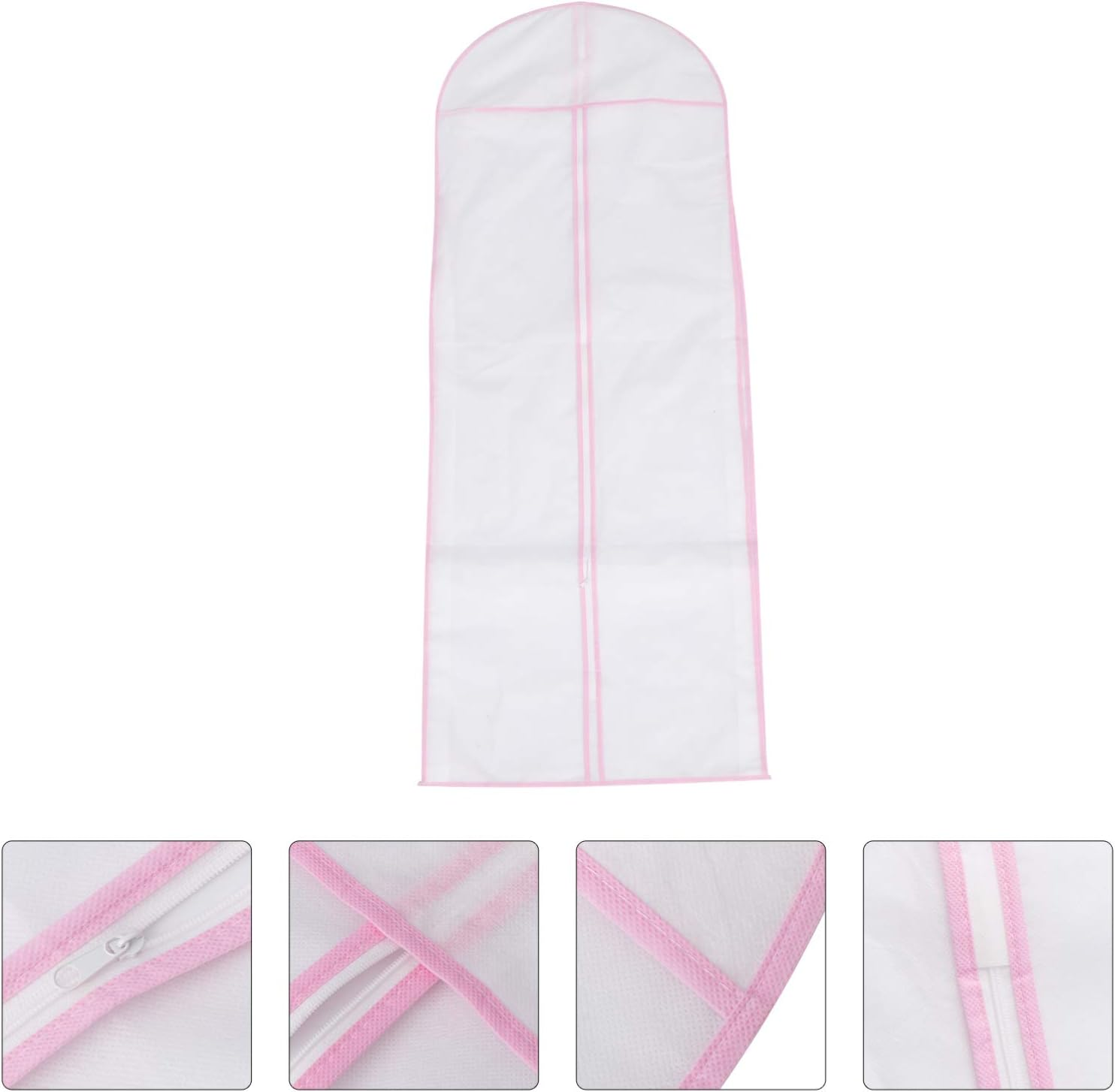1Pc Wedding Dress Dust Cover Storage Bags for Clothes Bridal Dress Dust Cover Garment Dust Bag Long Dress Storage Bag Clothing Dust Cover Non-Woven Fabric Sofa Coat Bridesmaid image number 4