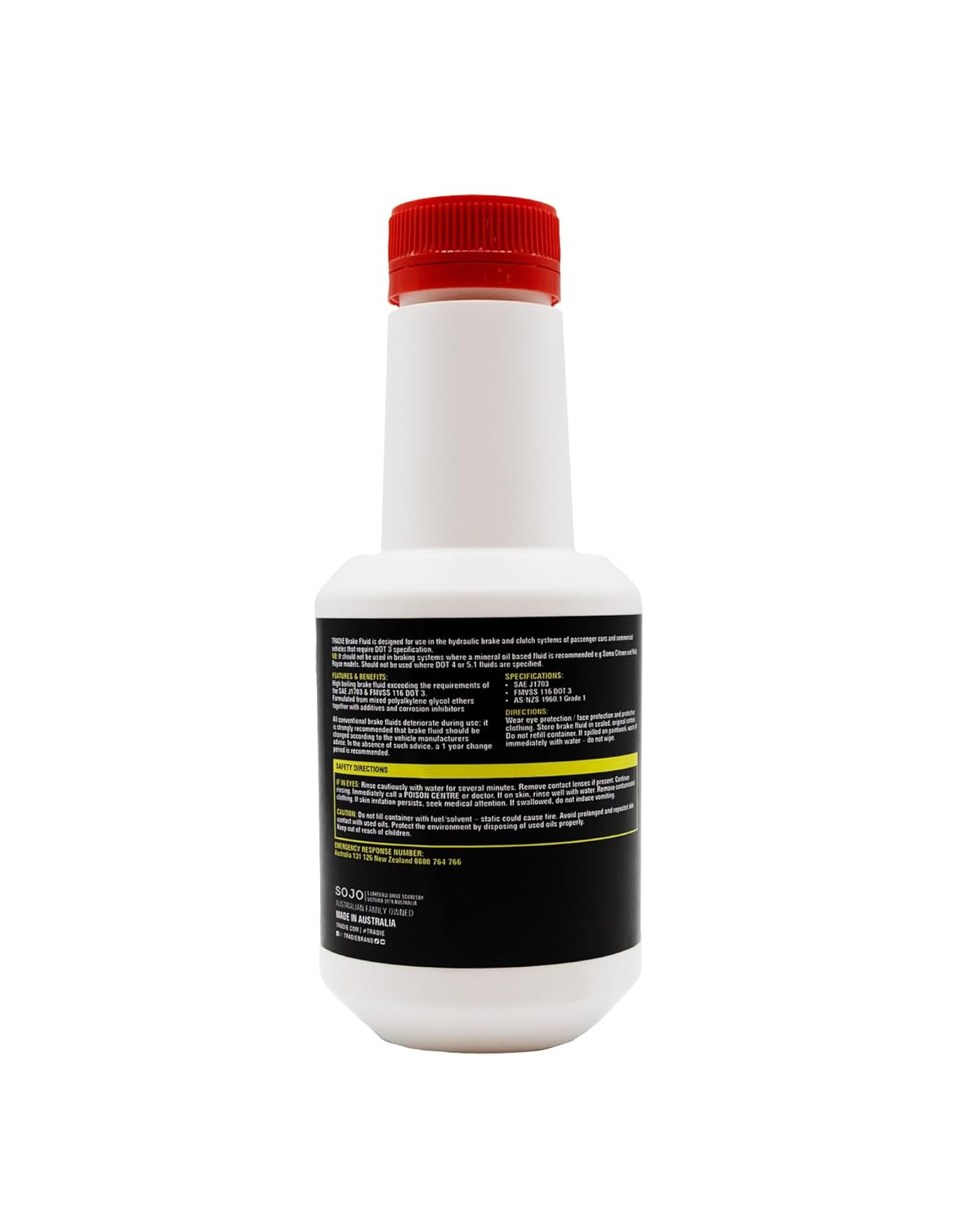 TRADIE Brake Fluid, DOT 3, Lubricates Brakes, Prevents Corosion image number 1