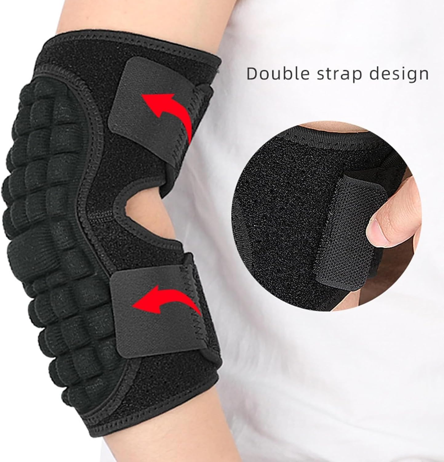 1Pair Elbow Pads,Arm Sleeves, Elbow Forearm Crashproof Pads for Football Basketball Volleyball Soccer image number 6