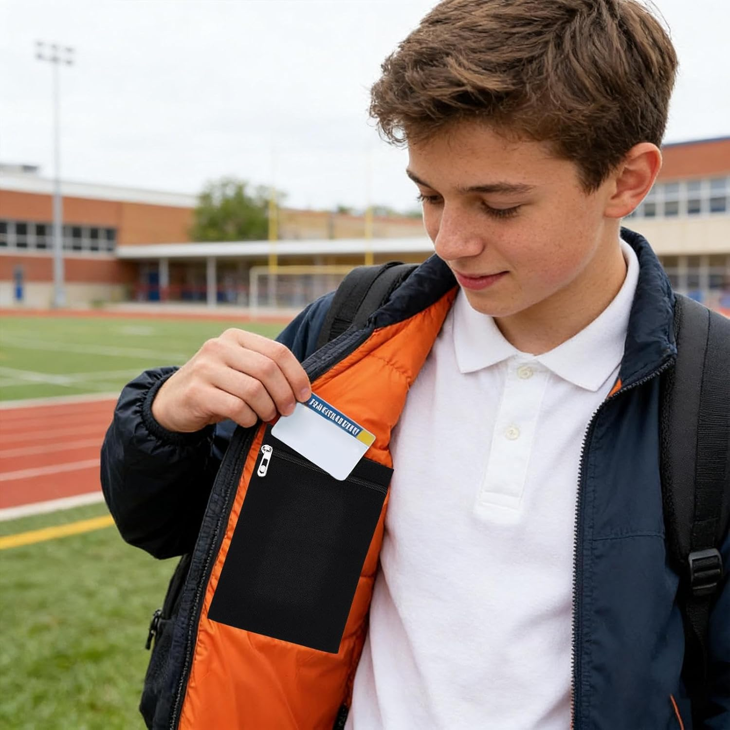 Tuxuseo Sewn-In Anti-Theft Pockets for Clothing, Side Zip Pocket, Ideal for Jackets, Coats, Hoodies, Sweatshirts and Sweaters image number 6