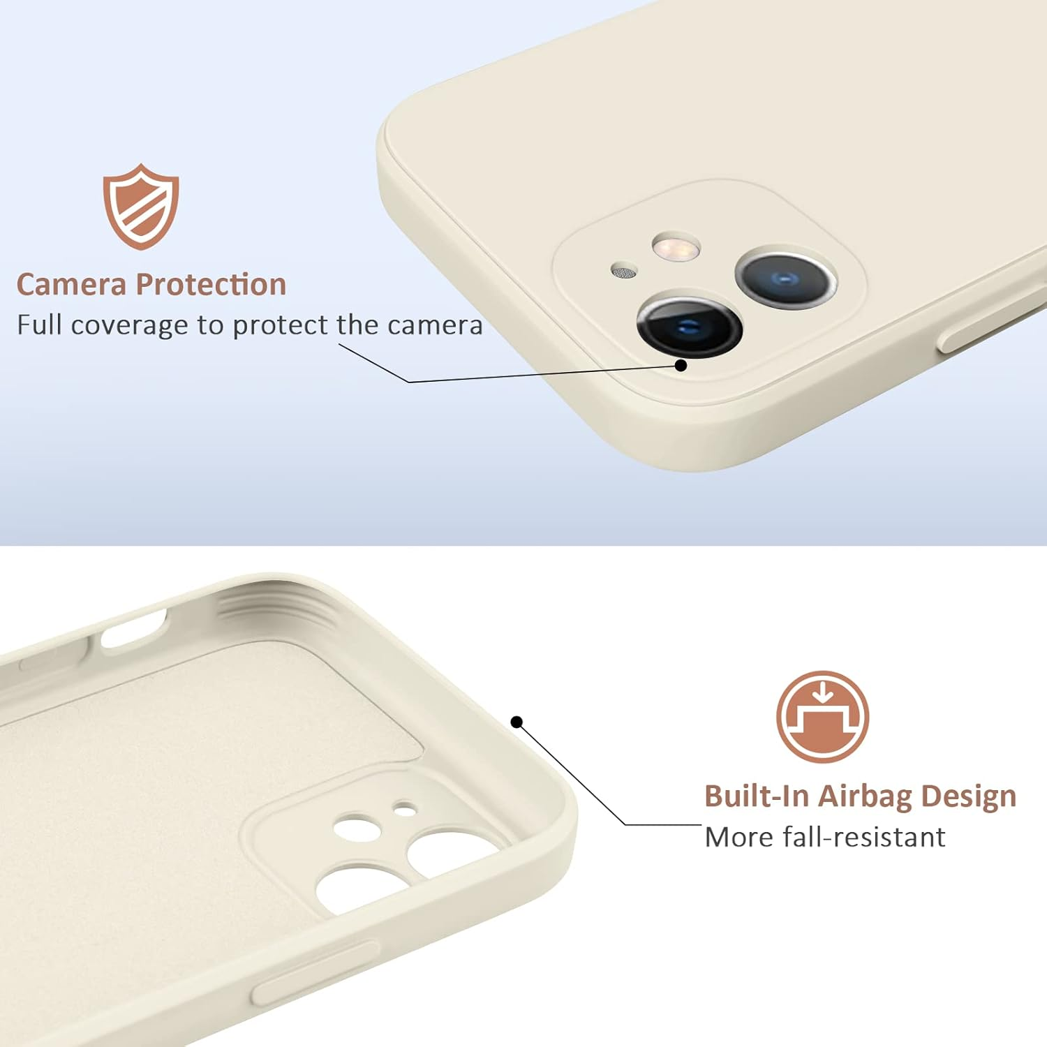 Silicone Case for Iphone 11 Case (2019) 6.1-Inch, Silky-Soft Touch Gel Rubber Cover, Full Protective Case, Shockproof Anti-Scratch Case Cover - Clear image number 7