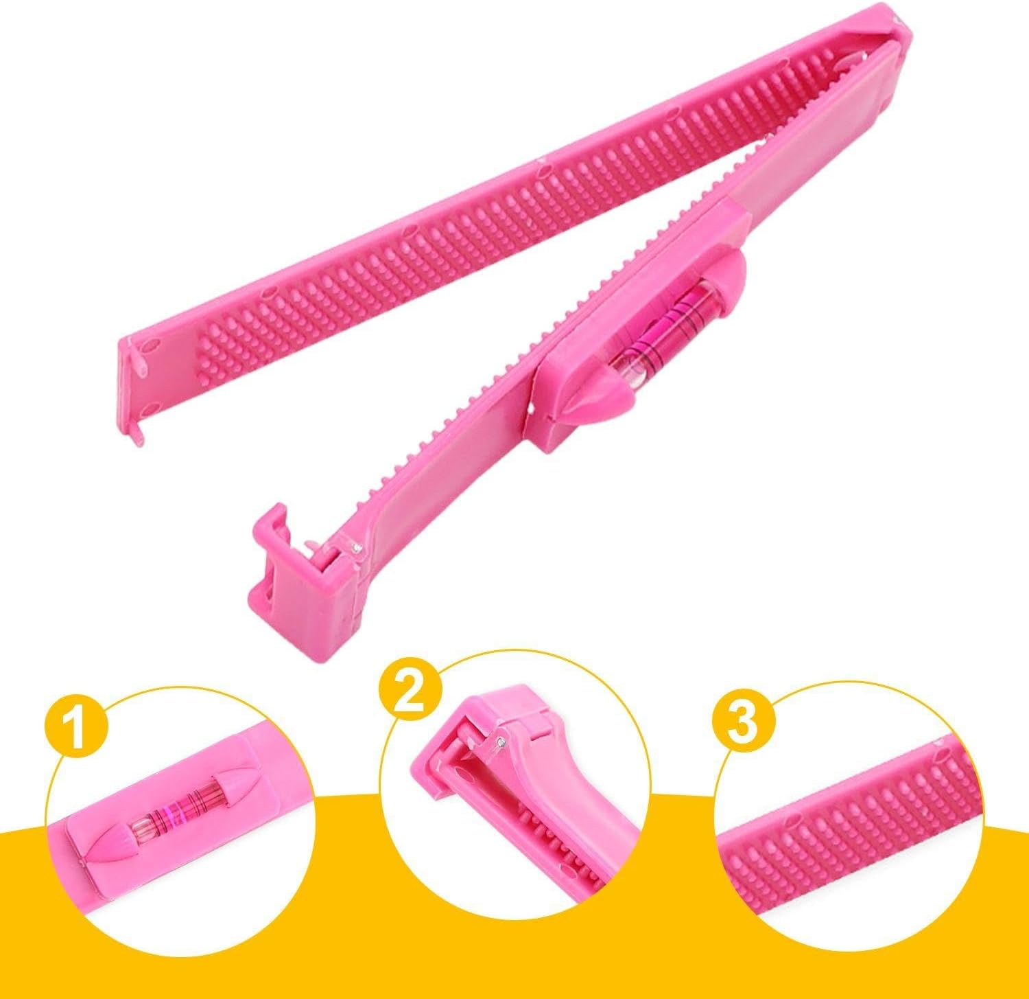 2 Pieces Bang Ruler and 1 Piece Scissors, Hairstyle Making Tools, Hair Trimming Tools, Hair Salon Accessories. image number 5