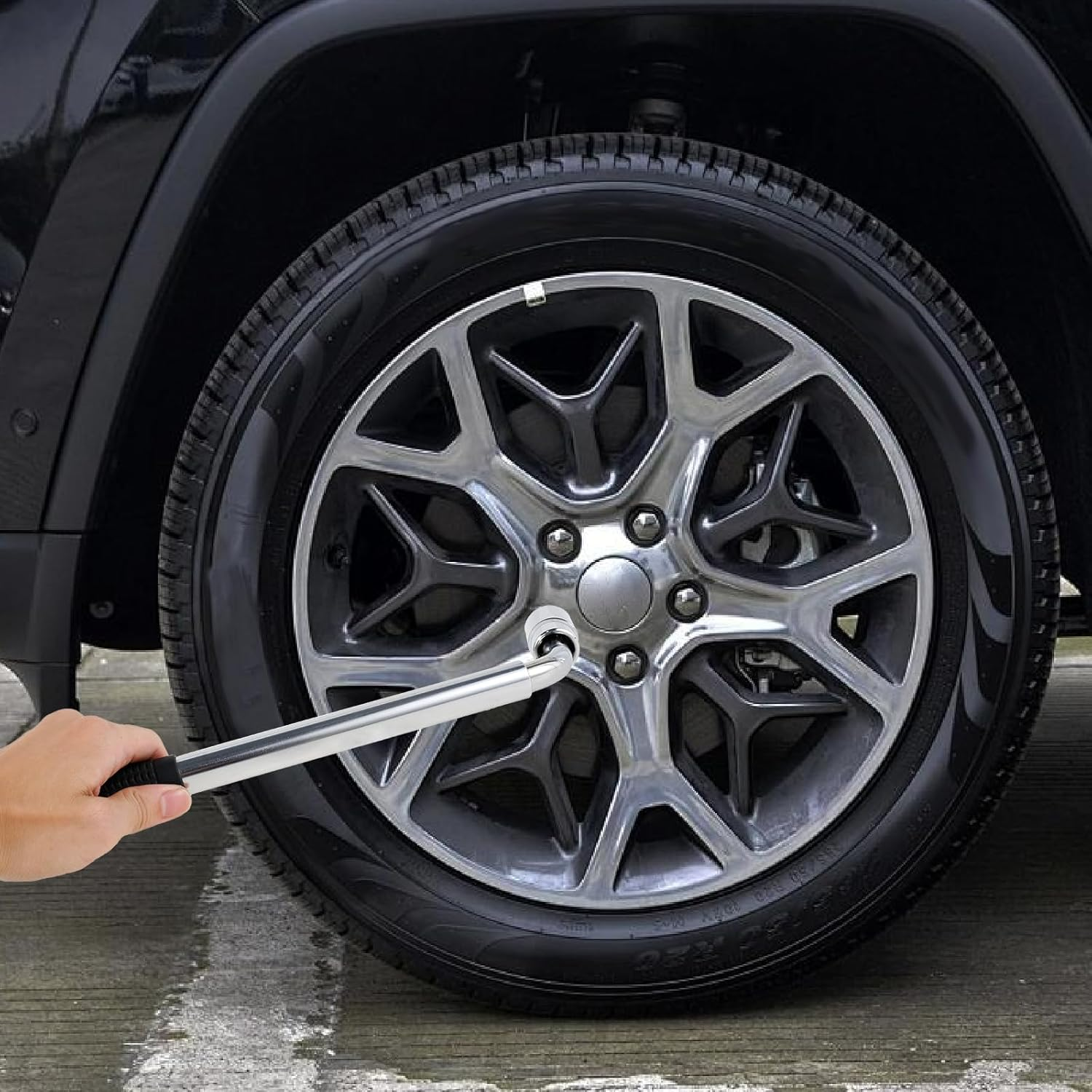 3Pcs Telescoping Lug Wrench Universal Extendable Lug Wrench with 17/19/21/23Mm Sockets L-Shaped Wheel Wrench Foldable Wheel Nut Remover for Car Tires Repair image number 5