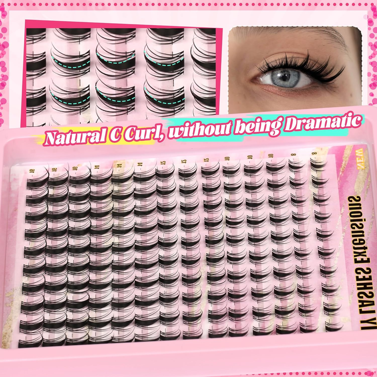 Gmagictobo - Sleeve Lash Groups: the Pointed Anime Lash Group Is Made of Upgraded Synthetic Fiber, Soft, Thick, Durable and Lightweight, Non-Irritating, Bringing You a Better And image number 3