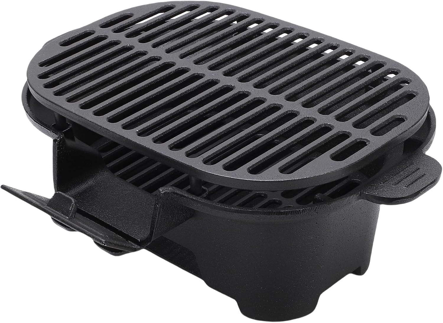 TOPINCN Portable Hibachi Grill, Small Charcoal Grill Cast Iron BBQ Yakitori Camping Grill for Outdoor Camping Backyard Picnic image number 3