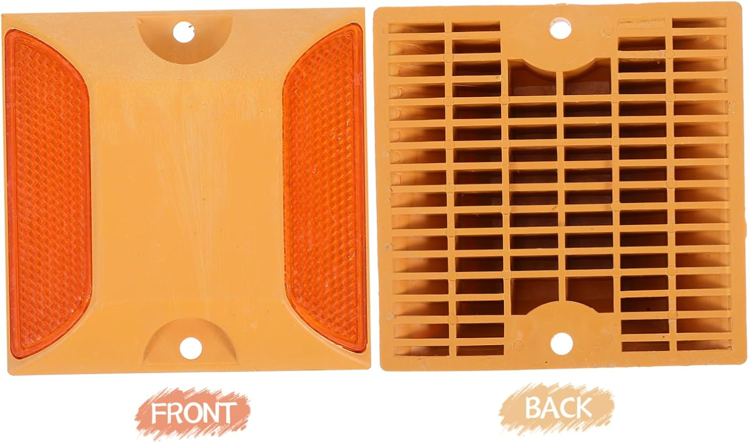 4Pcs High Reflective Plastic Road Studs Markers Pavement Reflective Dots for Driveway Safety image number 2