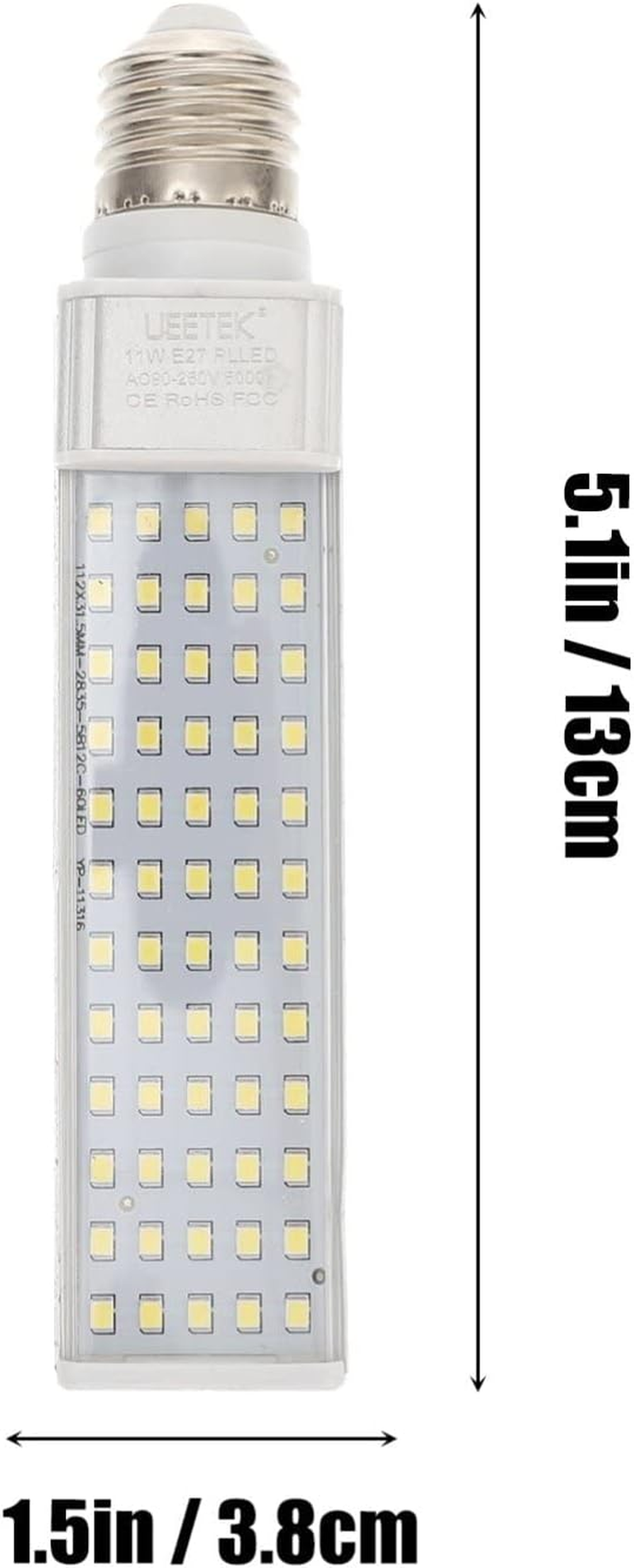 ULTECHNOVO LED Corn Bulbs - E27 LED Bulb 11W Aquarium Grow Light White Screw Corn Light LED Energy Saving Lamp for Home Fish Tank Aquariums image number 4