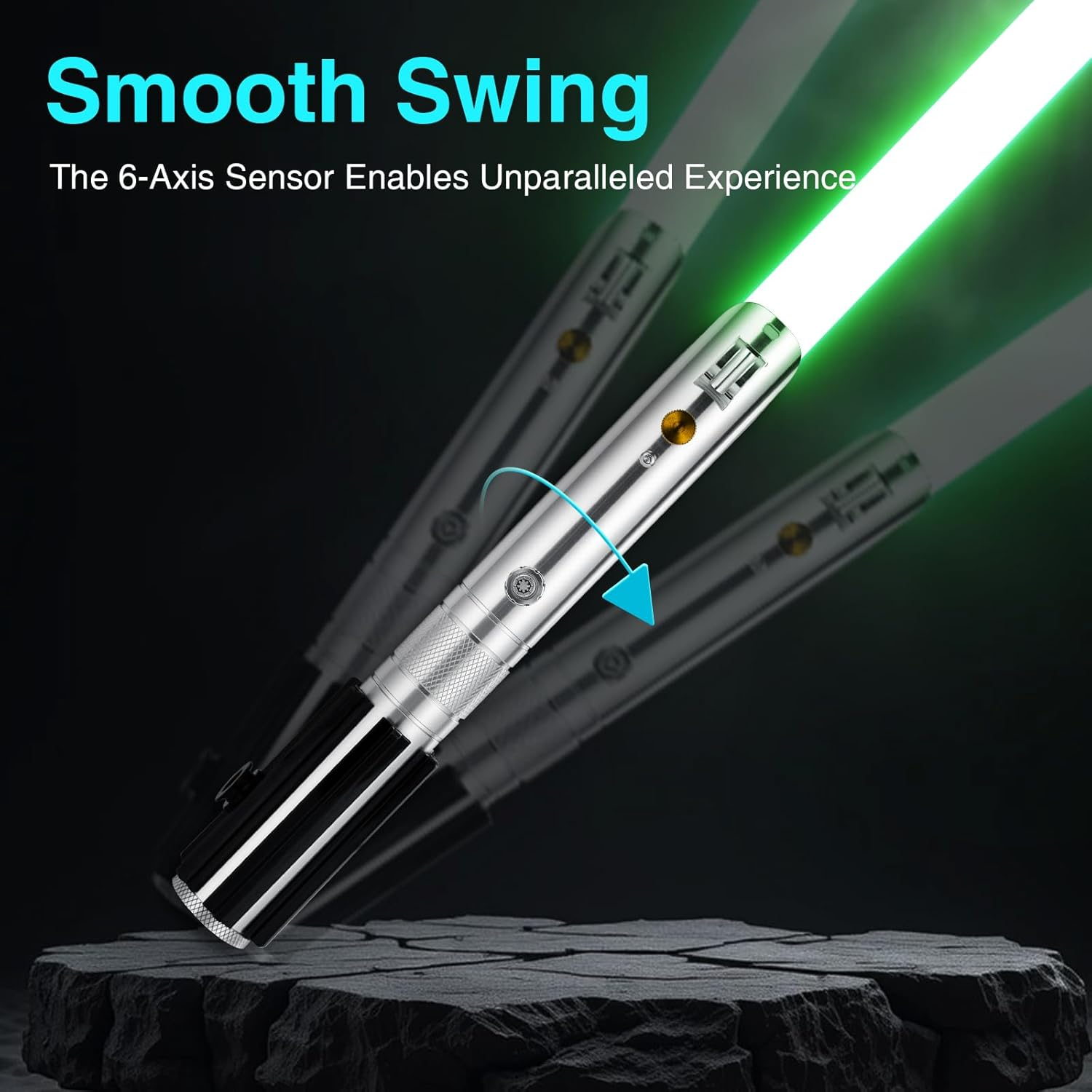 G4E Lightsaber with Bluetooth App, Smooth Swing, 16 Sound Fonts, Infinite RGB Colour Change, Motion Control. Upgraded RGB V3.0. Light Saber for Adults and Cosplay. (Ani RGB (Duelling)) image number 1