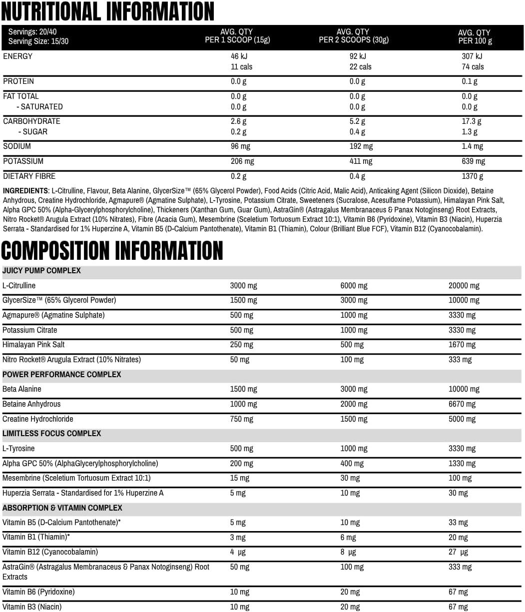 Pump Juice, Blueberry Version, 40 Serves image number 3