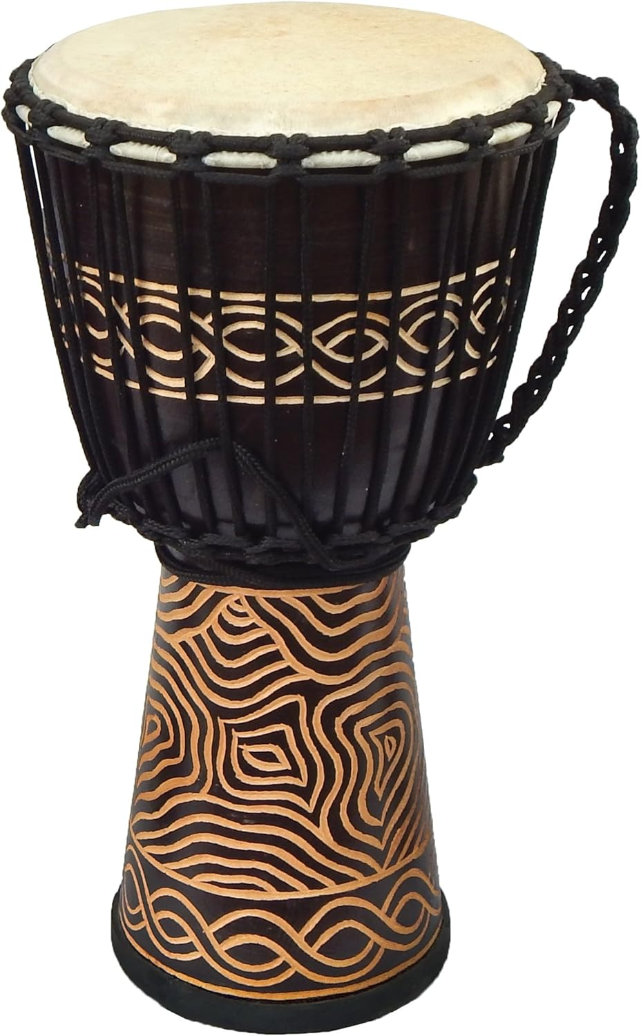 Djembe Standard Linecarv, 24" Tall, 12" Head, NK047 image number 2