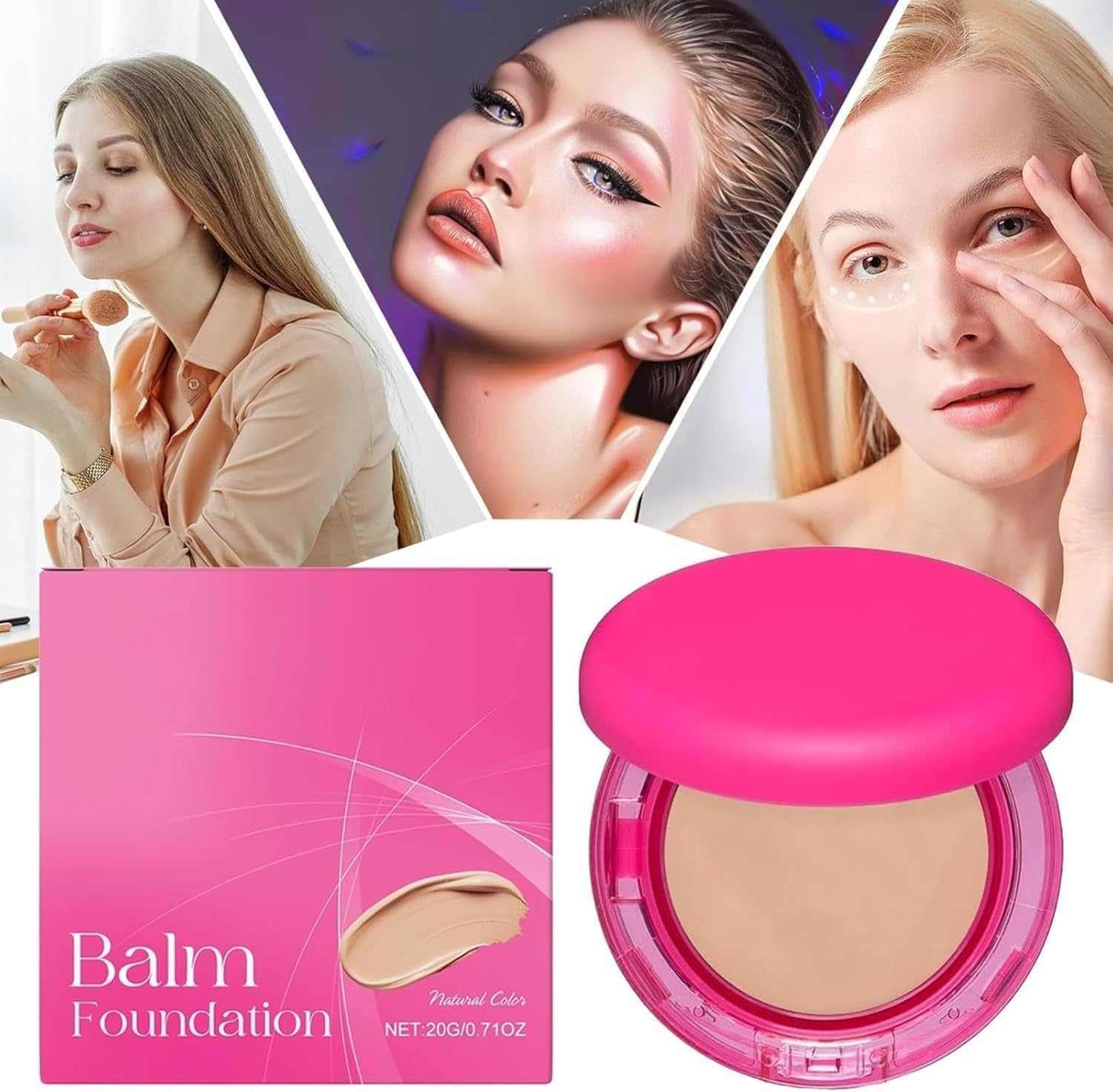 2025 Update Peptide Bounce Balm Foundation, Peptide Bounce Foundation &ndash; Hydrating, Age-Defying Makeup for Mature Skin, Natural, Medium Coverage, Blur Fine Lines, Smooths Texture (Natural Color) image number 5