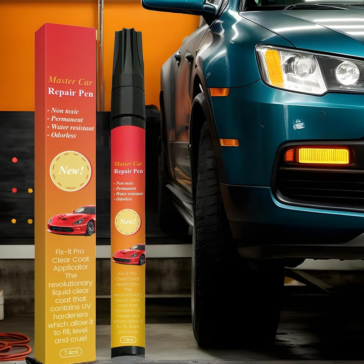 Auto Paint Repair Pen - 7.4Ml Weatherproof Touchup Paint Pen - Lasting Easy to Use, Automotive Repair Accessories for Deep Scratches