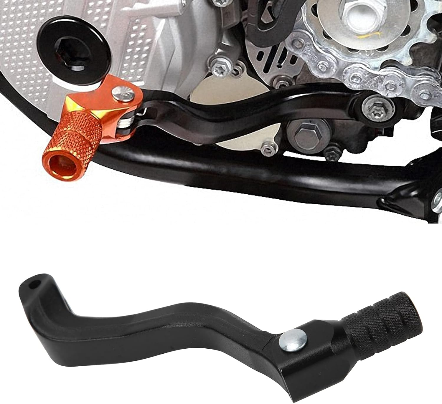 Gear Shift Lever,Gear Shift Lever Aluminium Alloy Folding Foot Shifter Replacement for CG CB NC 125 150 200 250 450 Dirt Pit Bikes image number 5