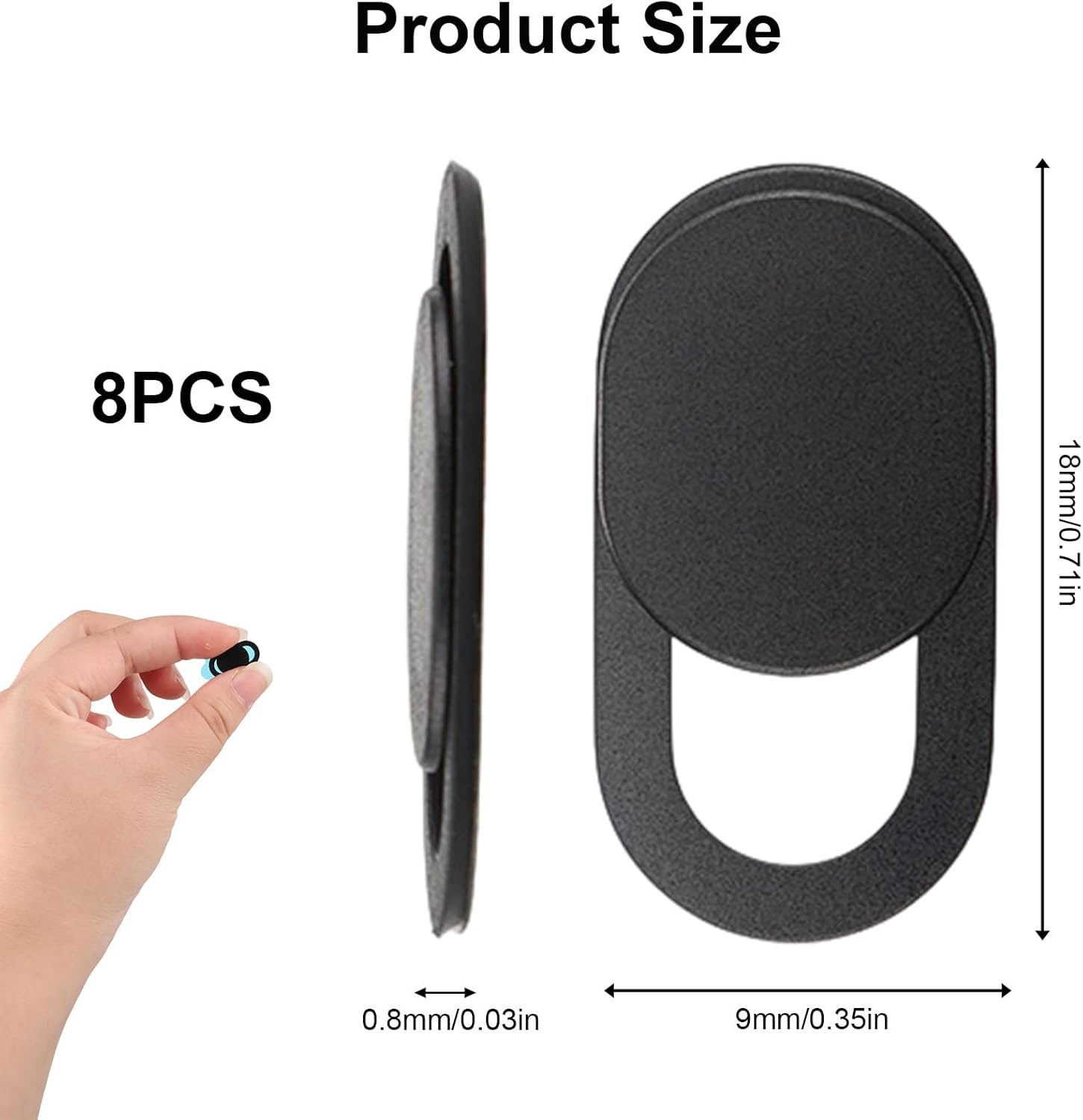 8 Pcs Laptop Camera Slide Cover, Privacy Webcam Cover, Ultra-Thin Camera Protector for PC Tablet Smartphone Computer, Prevent Peeping Secure Online Privacy Protection Easy to Use Durable image number 4
