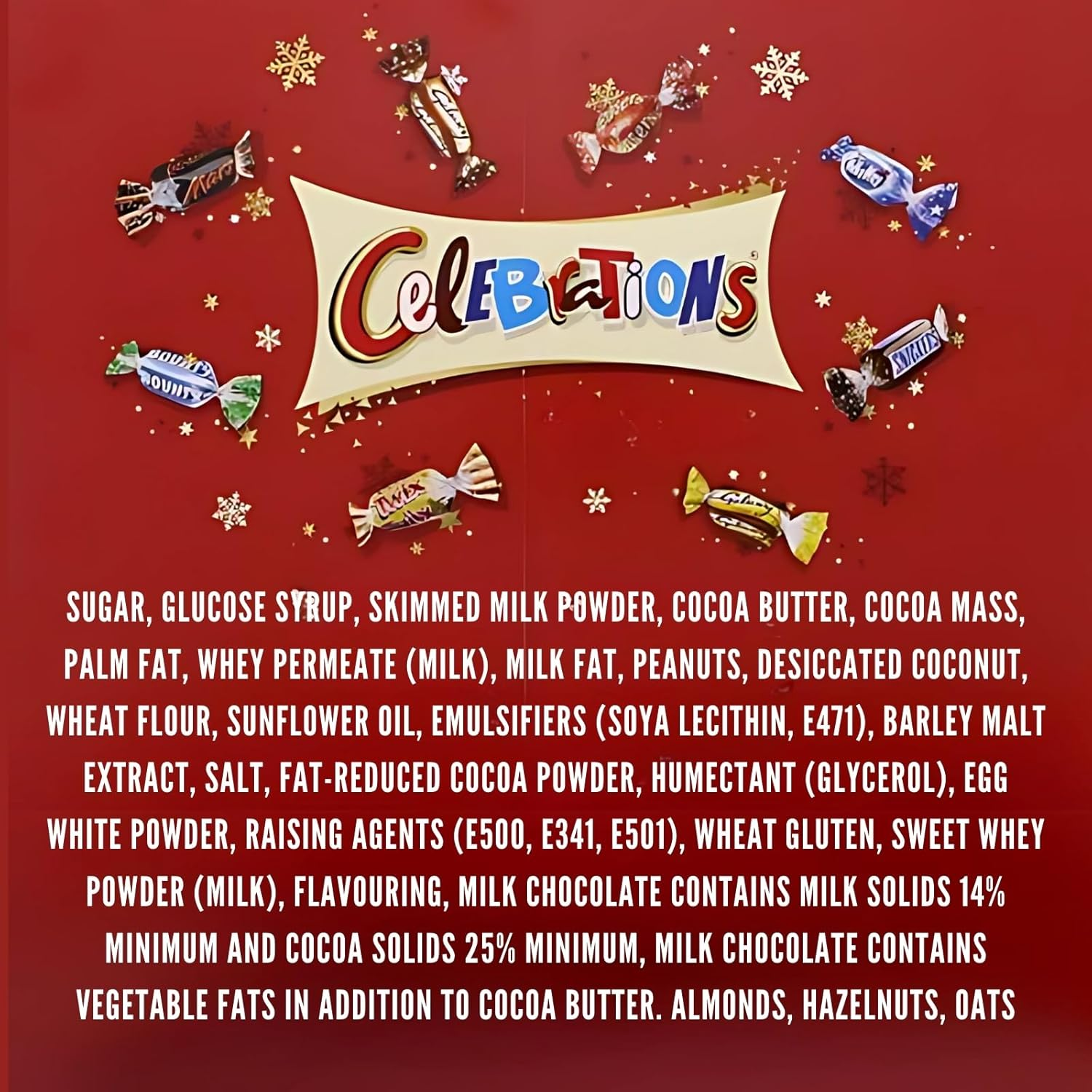 Chocolate Advent Calendar 2024 with Celebrations Chocolate Christmas Tree Advent Calendar 215G and Cadbury Chocolate Tree Decorations 72G Bundle with Fancy Labels Christmas Card image number 5