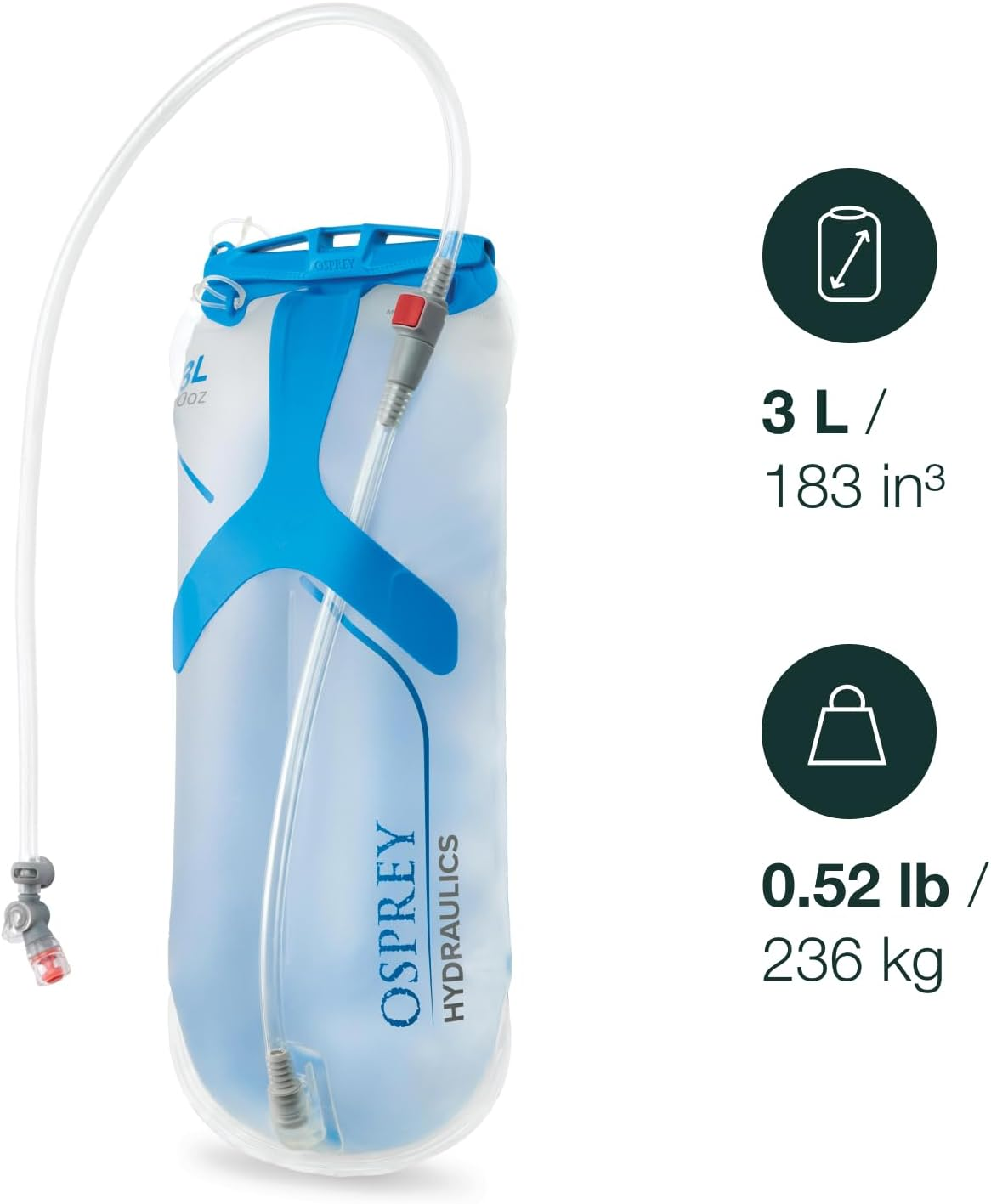 Osprey Hydraulics 2L Backpack Water Reservoir with Bite Valve image number 3