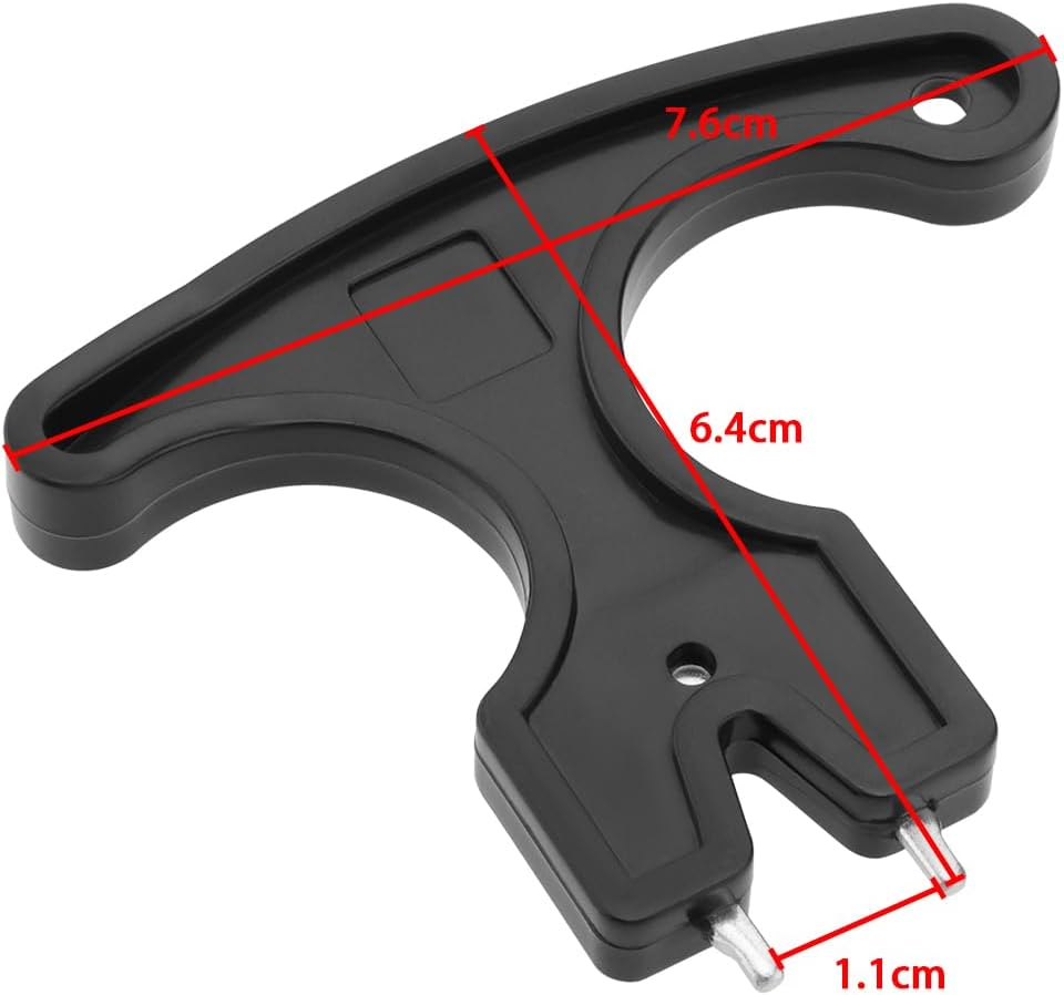 OTOTEC 4Pcs Black Golf Shoes Spikes Fast Removal Universal Tool Two Pin Golf Shoes Spike Wrench Handheld Spikes Wrench for Cricket Shoe Golf Shoes image number 1