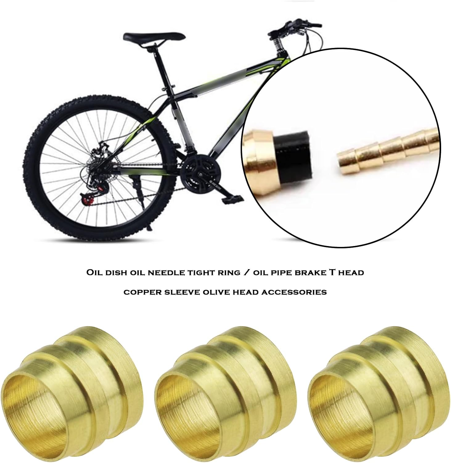 Emsea 10 Sets Bike Olive and Connection Inserts Compatible with Tektro Hydraulic Disc Brake Hose Cycling Components Spare Parts image number 6